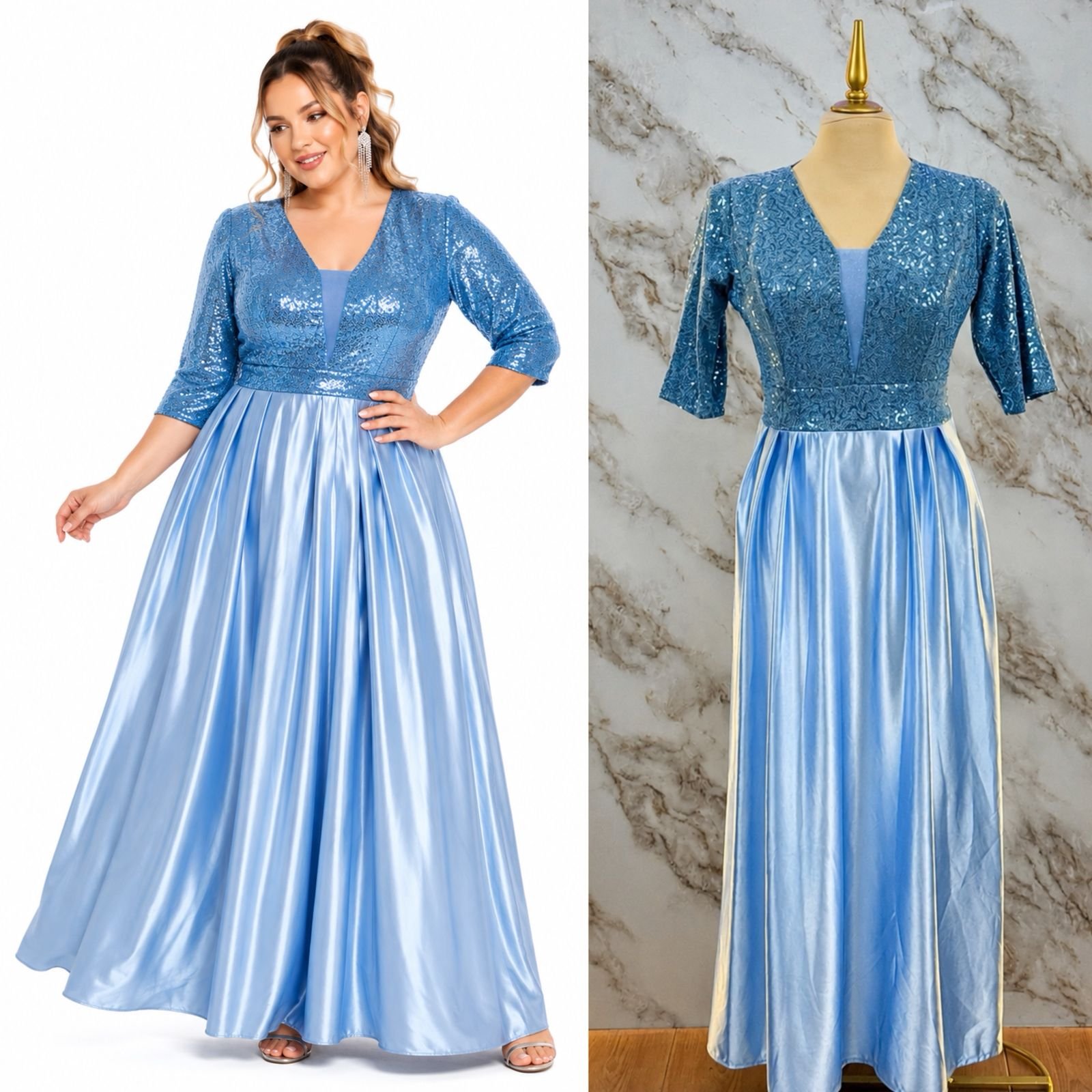 VESTIDO DE FIESTA CURVY LARGO - Image 5