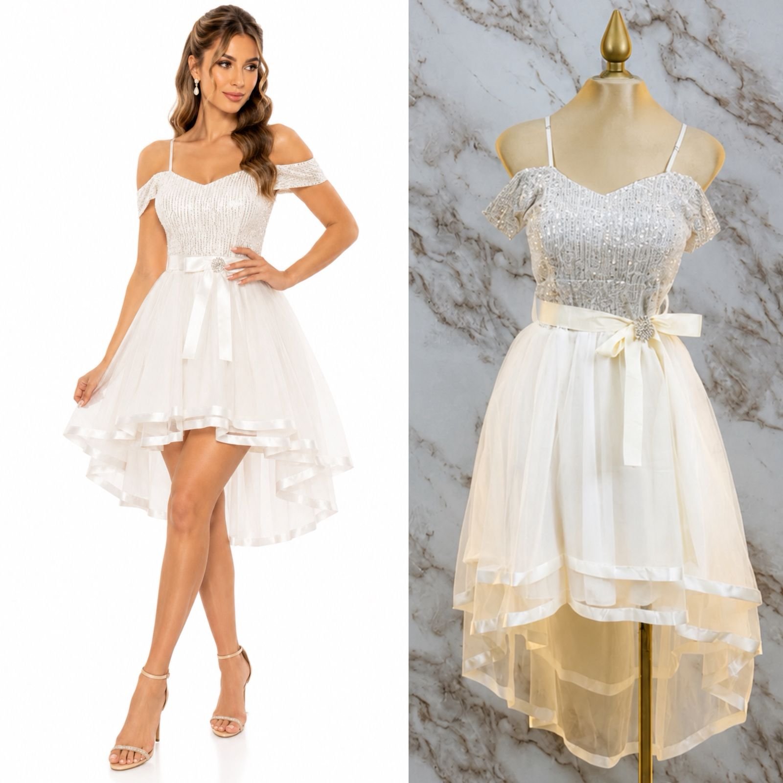 VESTIDO DE FIESTA JUVENIL CON DISEÑO EN CAPAS 2 - Image 3