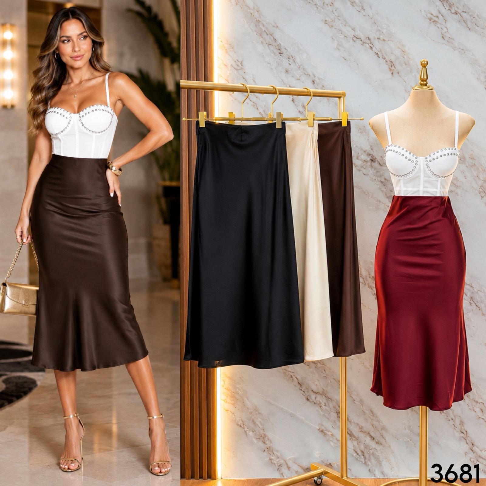 FALDA SATIN 3681