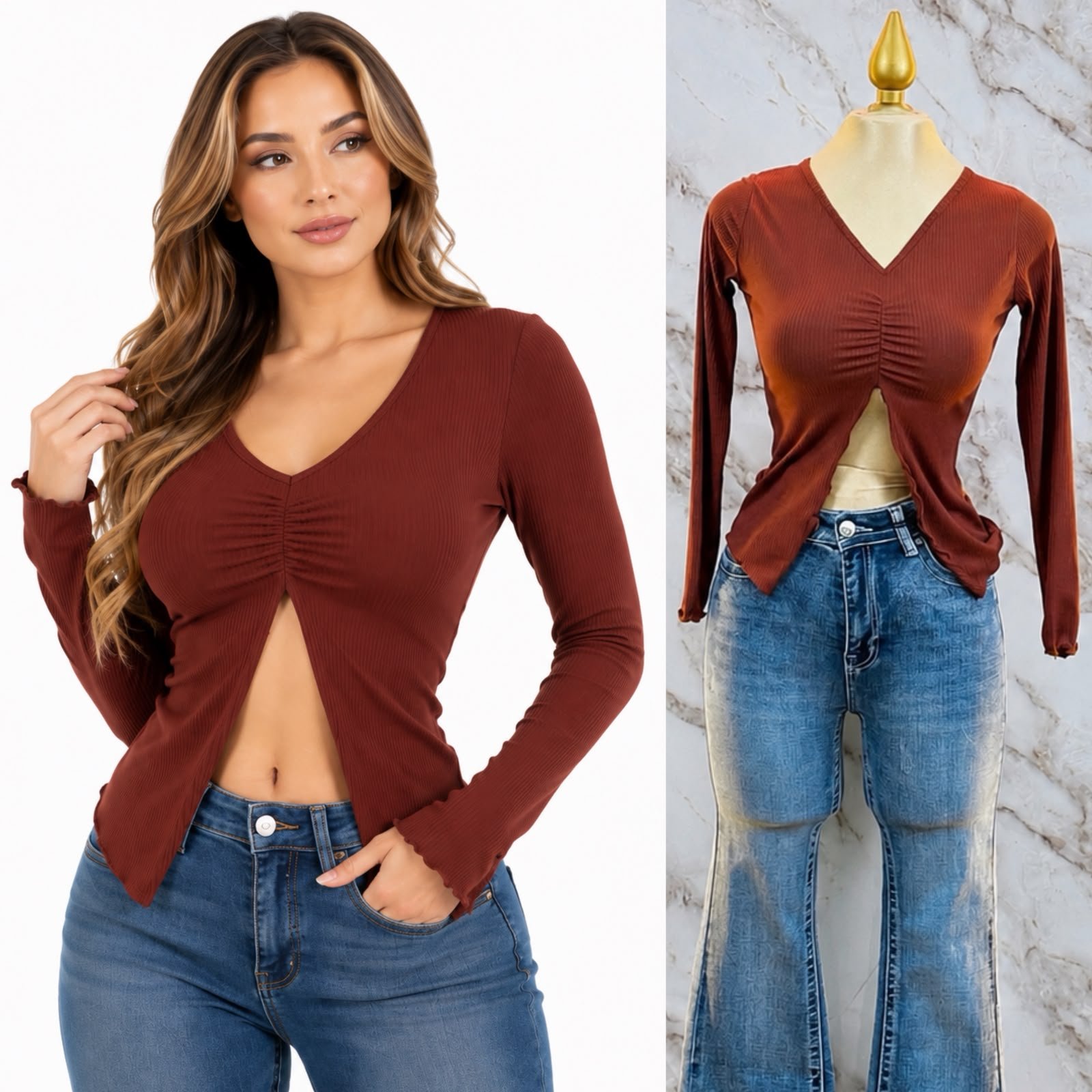 BLUSA BASICA CORTE MARIPOSA - Image 4
