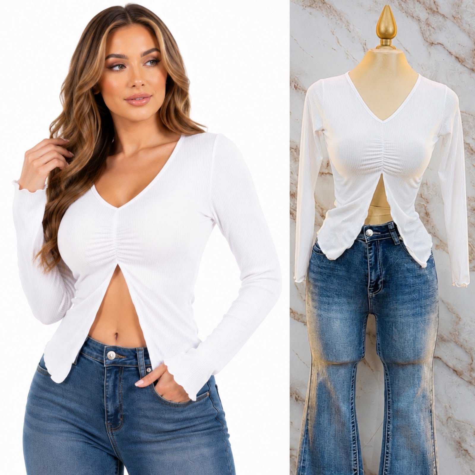 BLUSA BASICA CORTE MARIPOSA - Image 5
