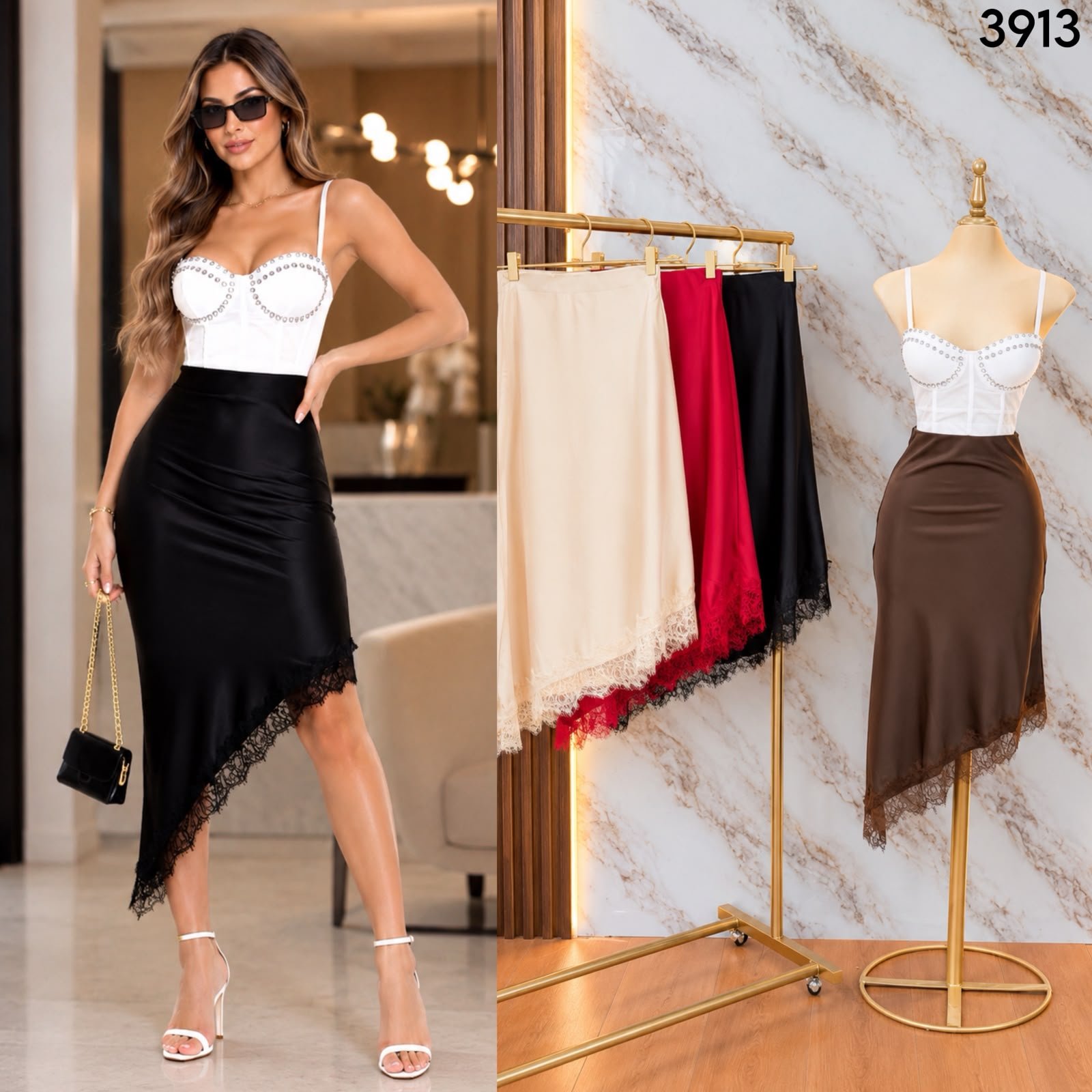 FALDA SATIN 3913