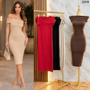 VESTIDO DE HOMBROS DESCUBIERTOS 2118