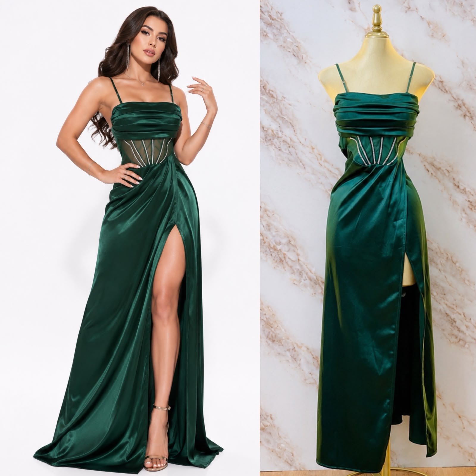 VESTIDO DE FIESTA TRAZOS CON BRILLOS MOD 2 - Image 2
