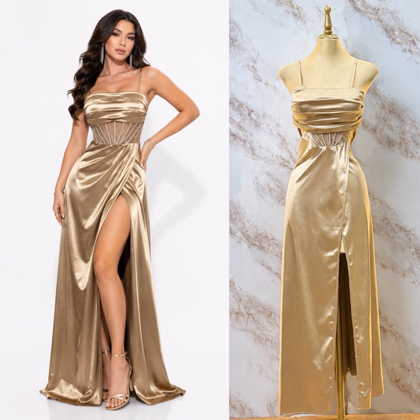 VESTIDO DE FIESTA TRAZOS CON BRILLOS MOD 2 - Image 5