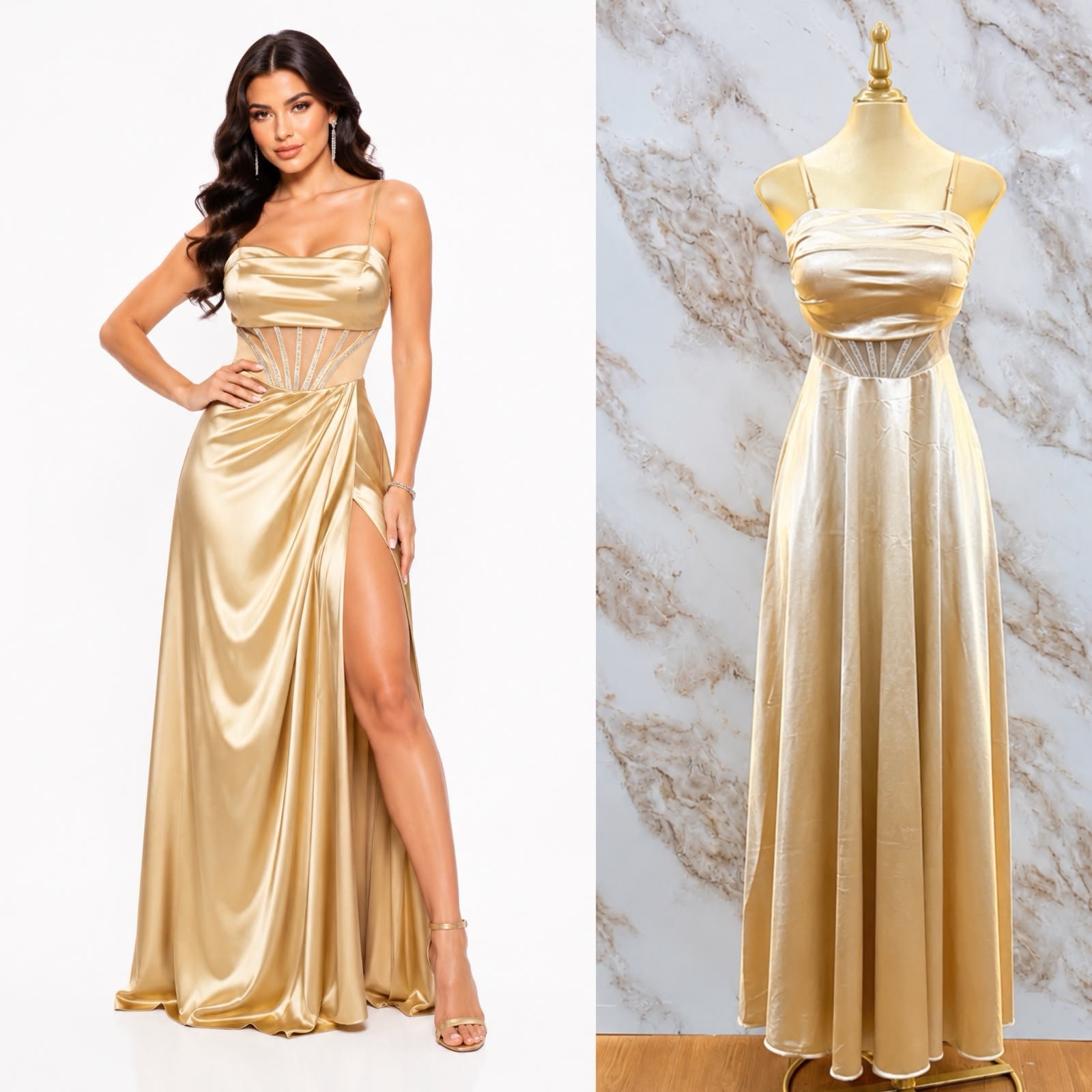 VESTIDO DE FIESTA TRAZOS CON BRILLOS MOD 2 - Image 9