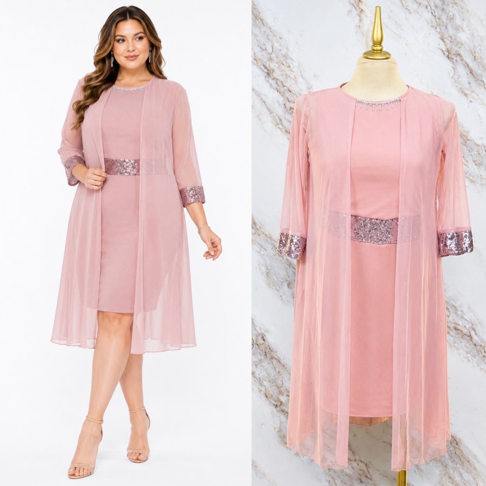 VESTIDO CURVY LAZO DE BRILLOS - Image 4