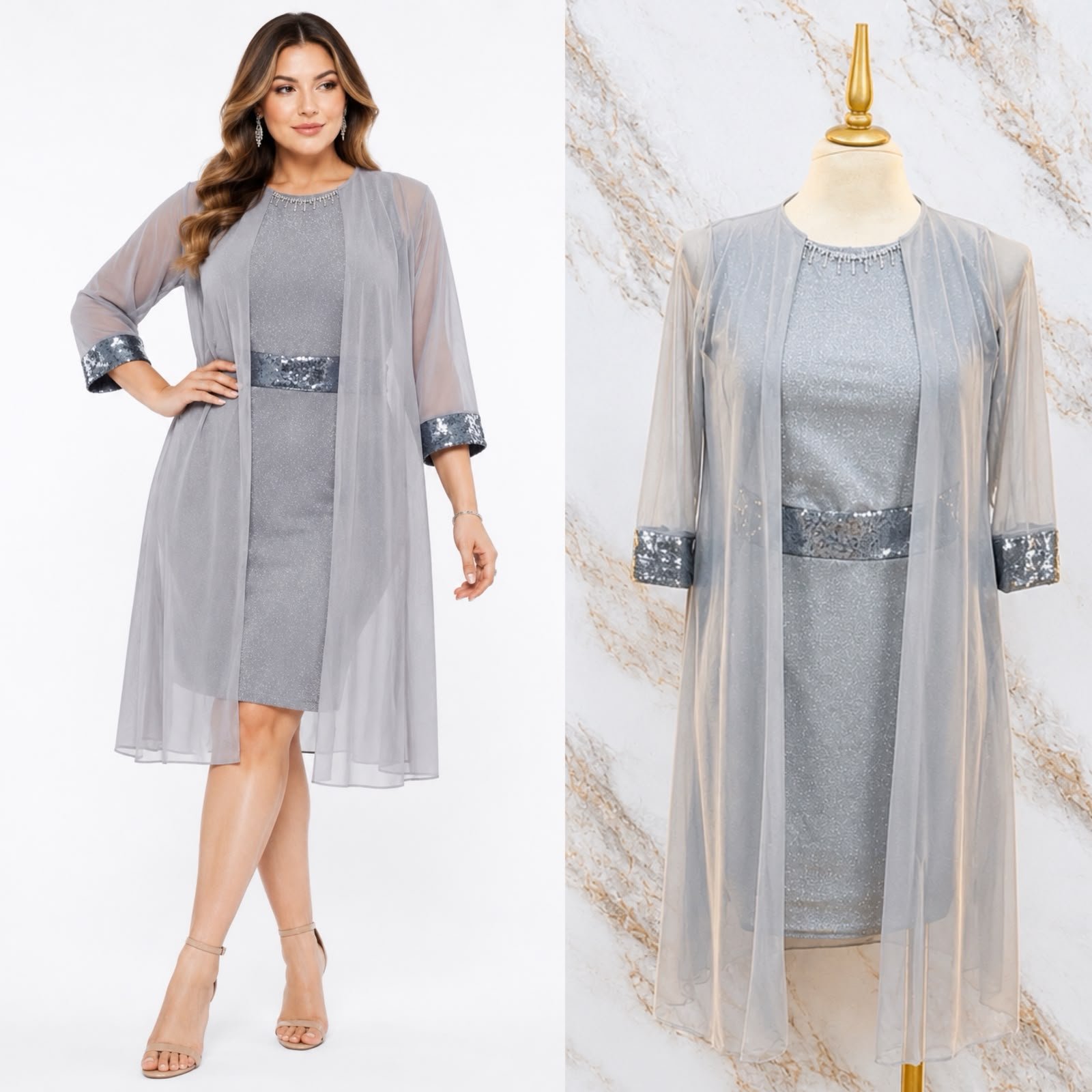 VESTIDO CURVY LAZO DE BRILLOS - Image 5