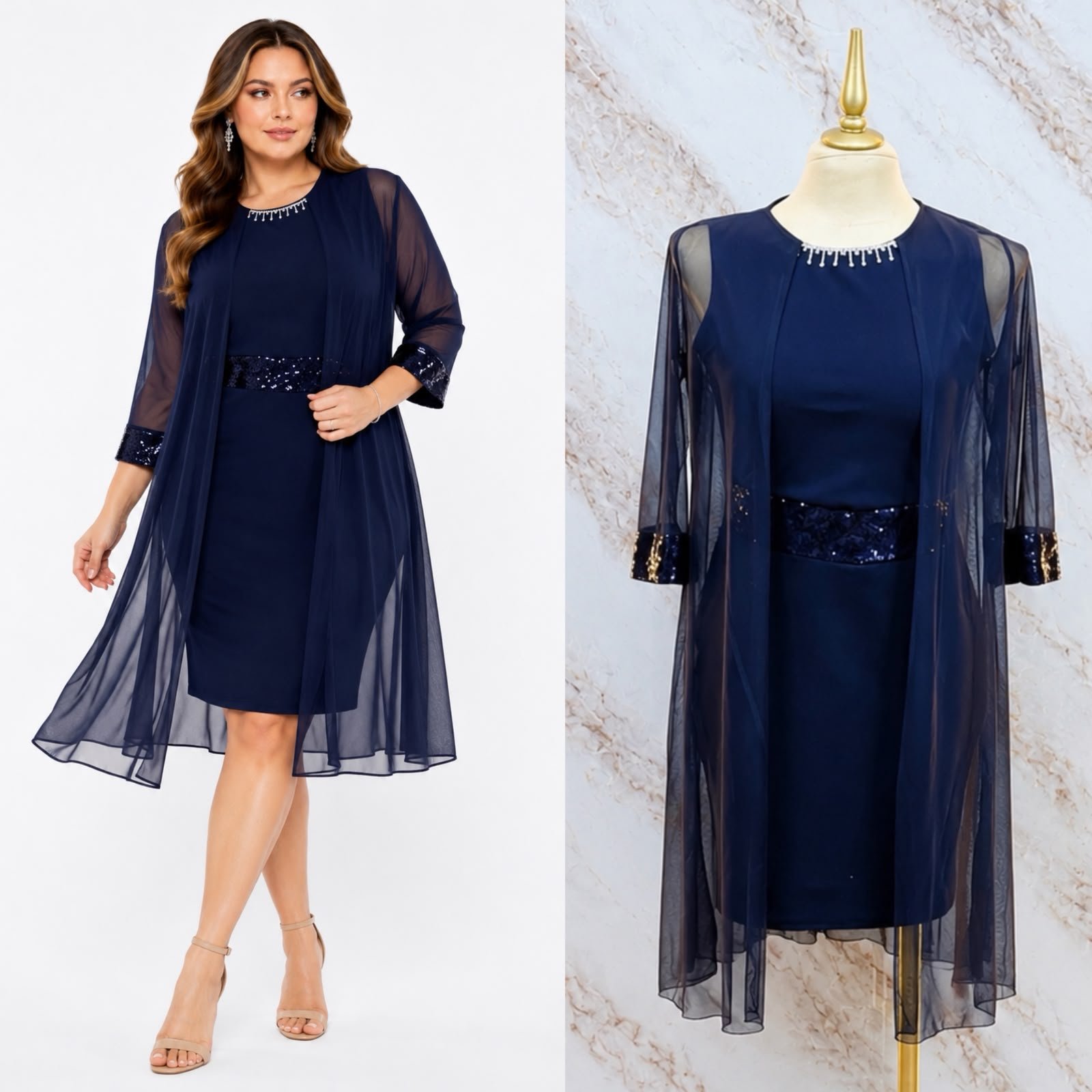 VESTIDO CURVY LAZO DE BRILLOS - Image 6