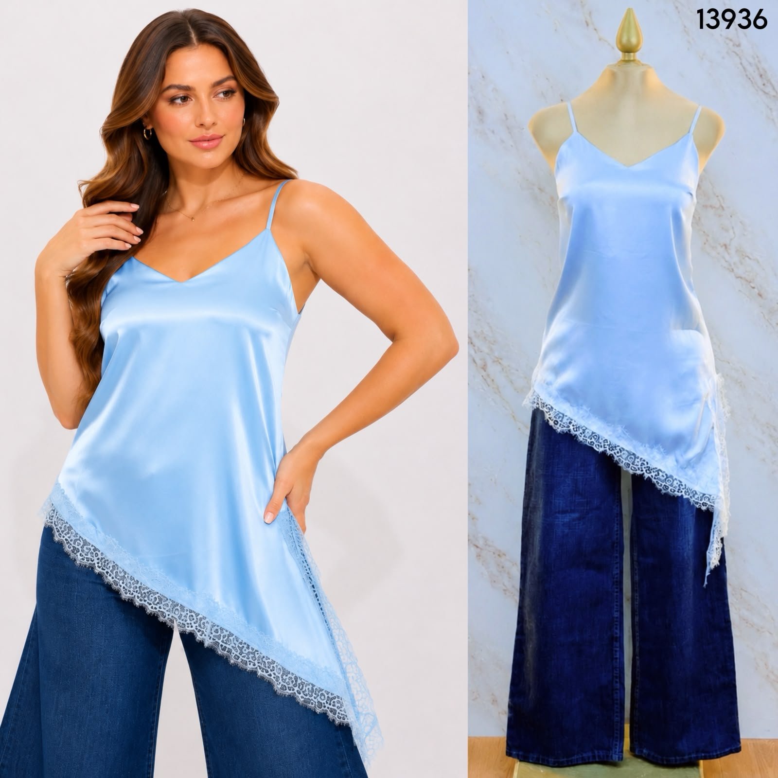 BLUSA DE TIRANTES CON ENCAJE 3936 - Image 3