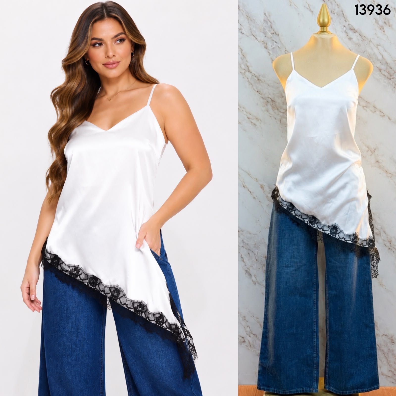 BLUSA DE TIRANTES CON ENCAJE 3936 - Image 6