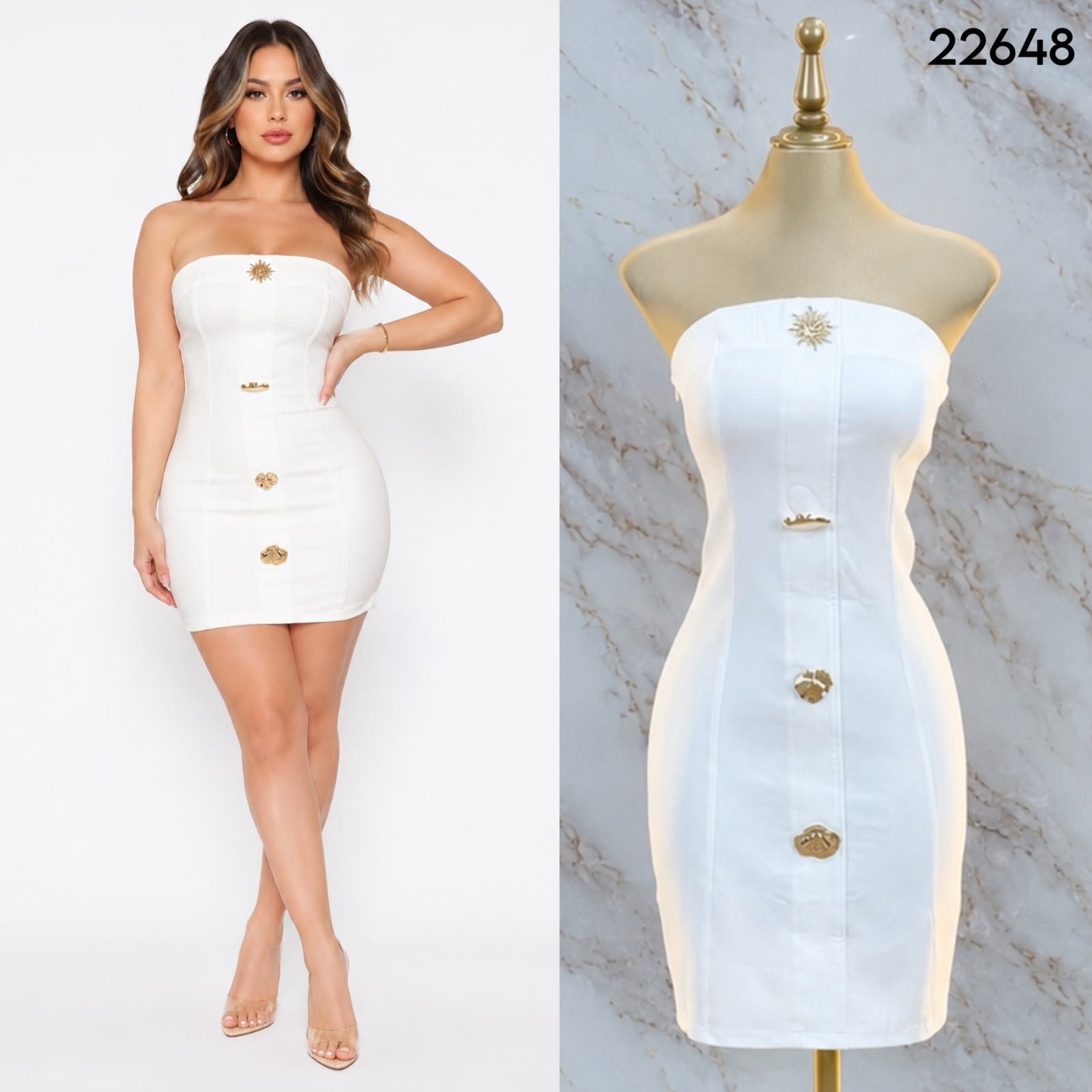 VESTIDO BOTONES 2648 - Image 2