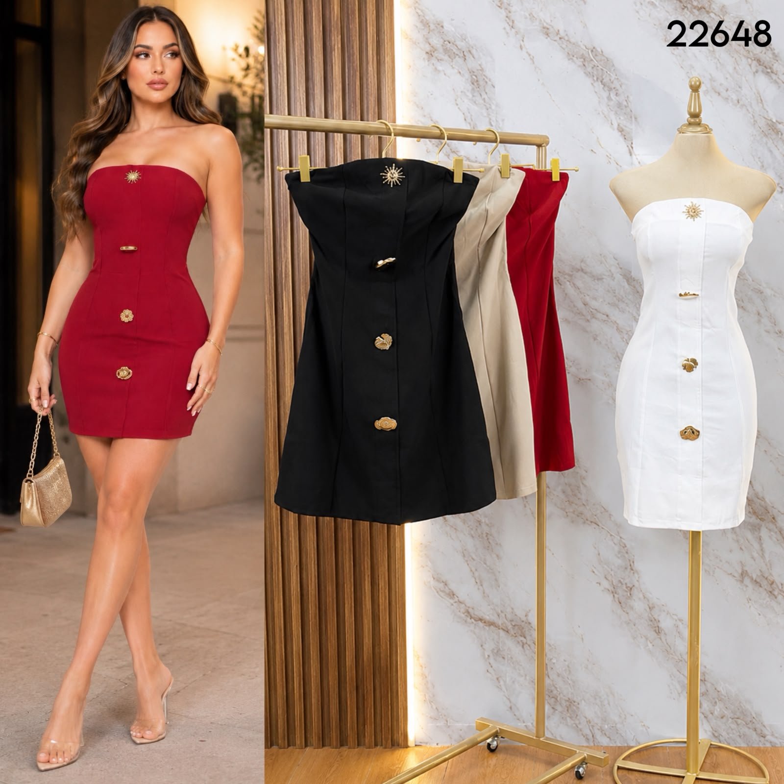 VESTIDO BOTONES 2648