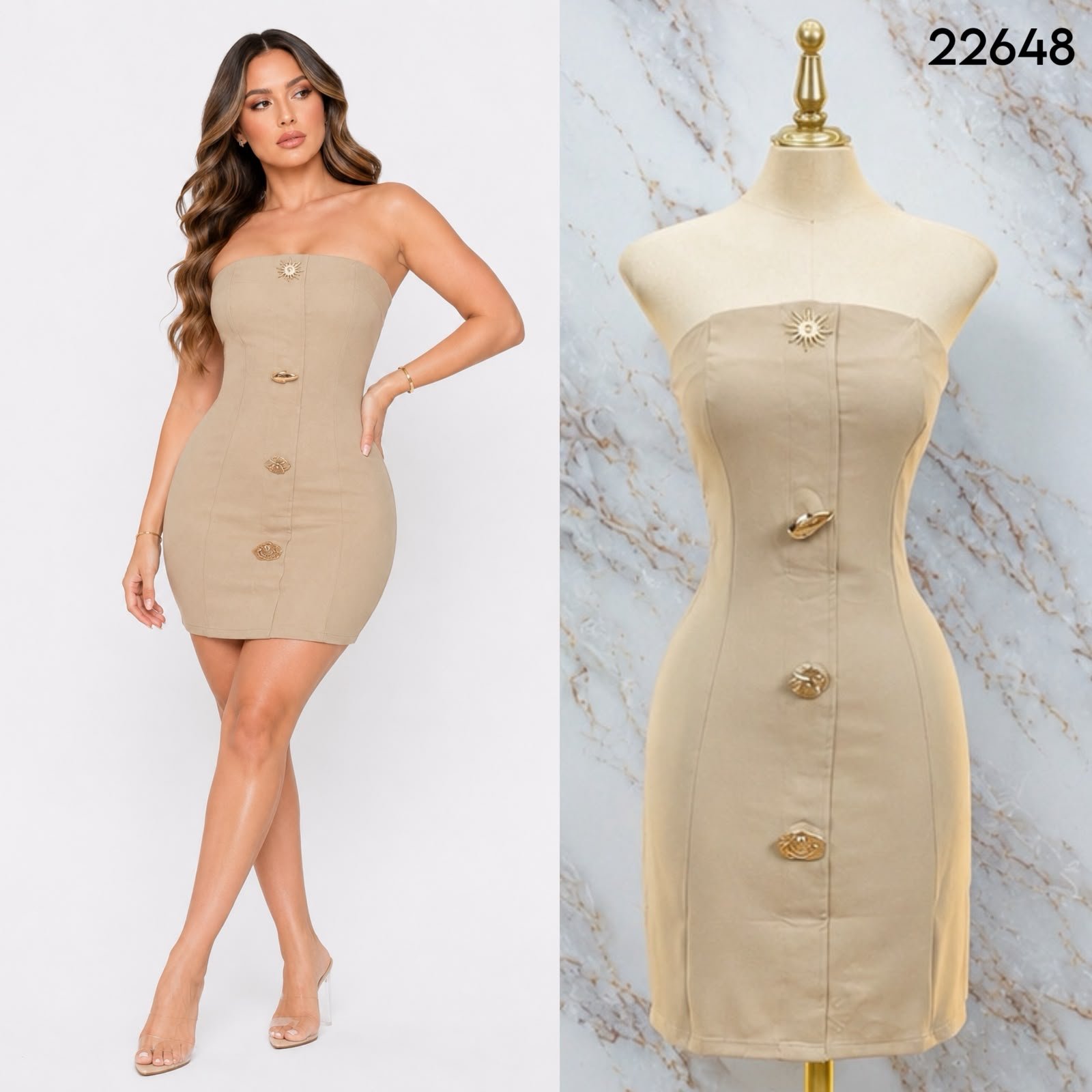 VESTIDO BOTONES 2648 - Image 5