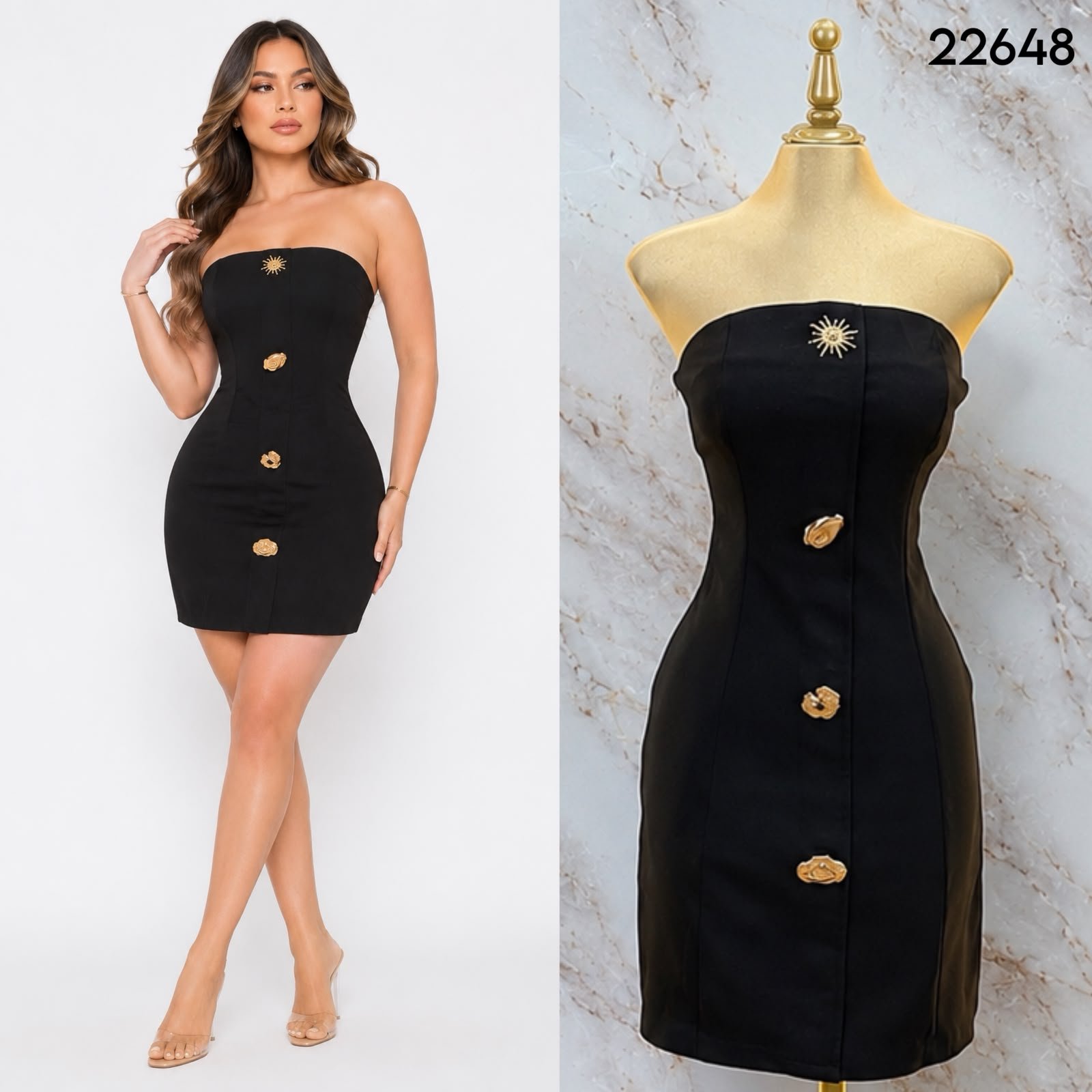 VESTIDO BOTONES 2648 - Image 3