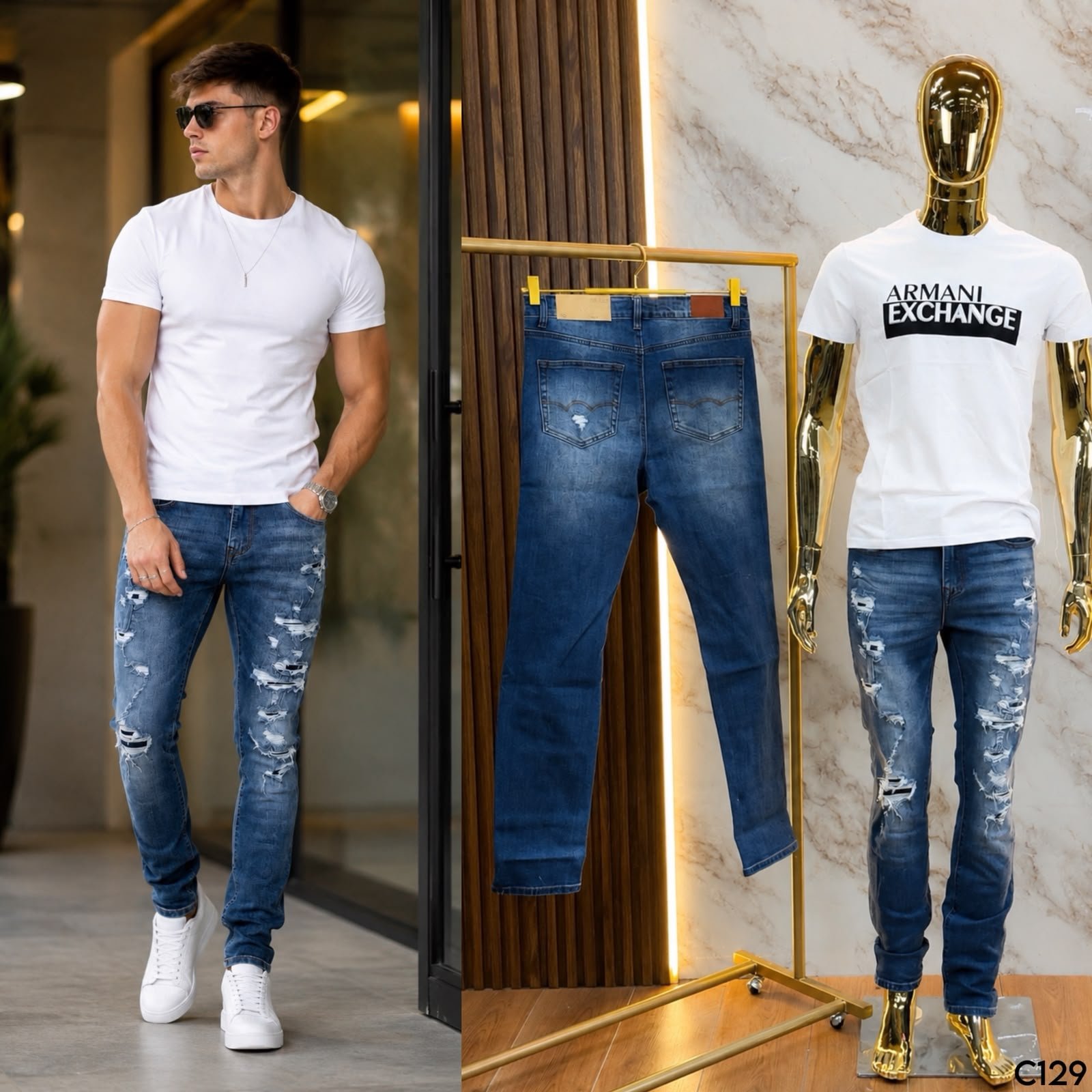 PANTALON / JEANS DE CABALLERO C129