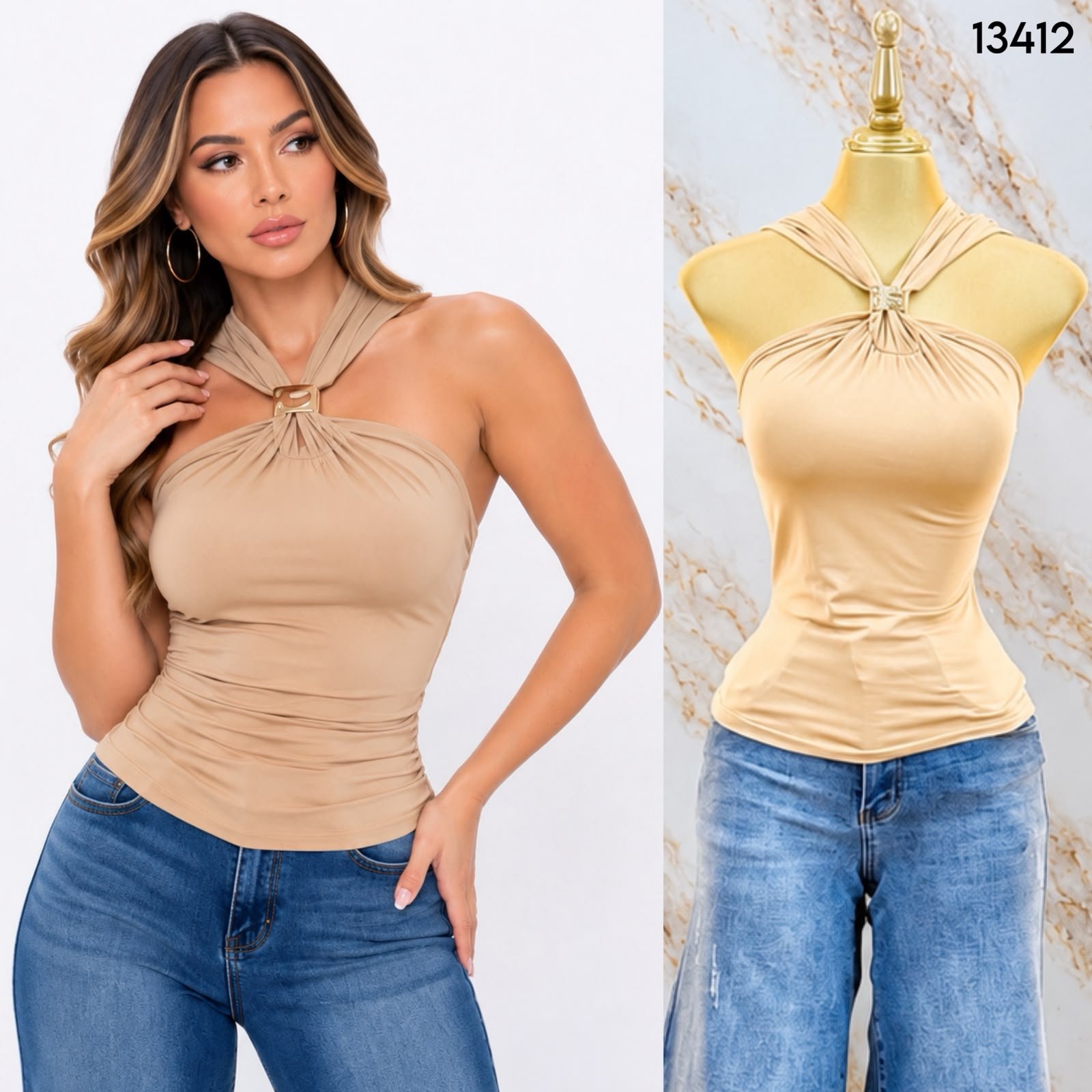 BLUSA BASICA CON APLICACION 3412 - Image 6