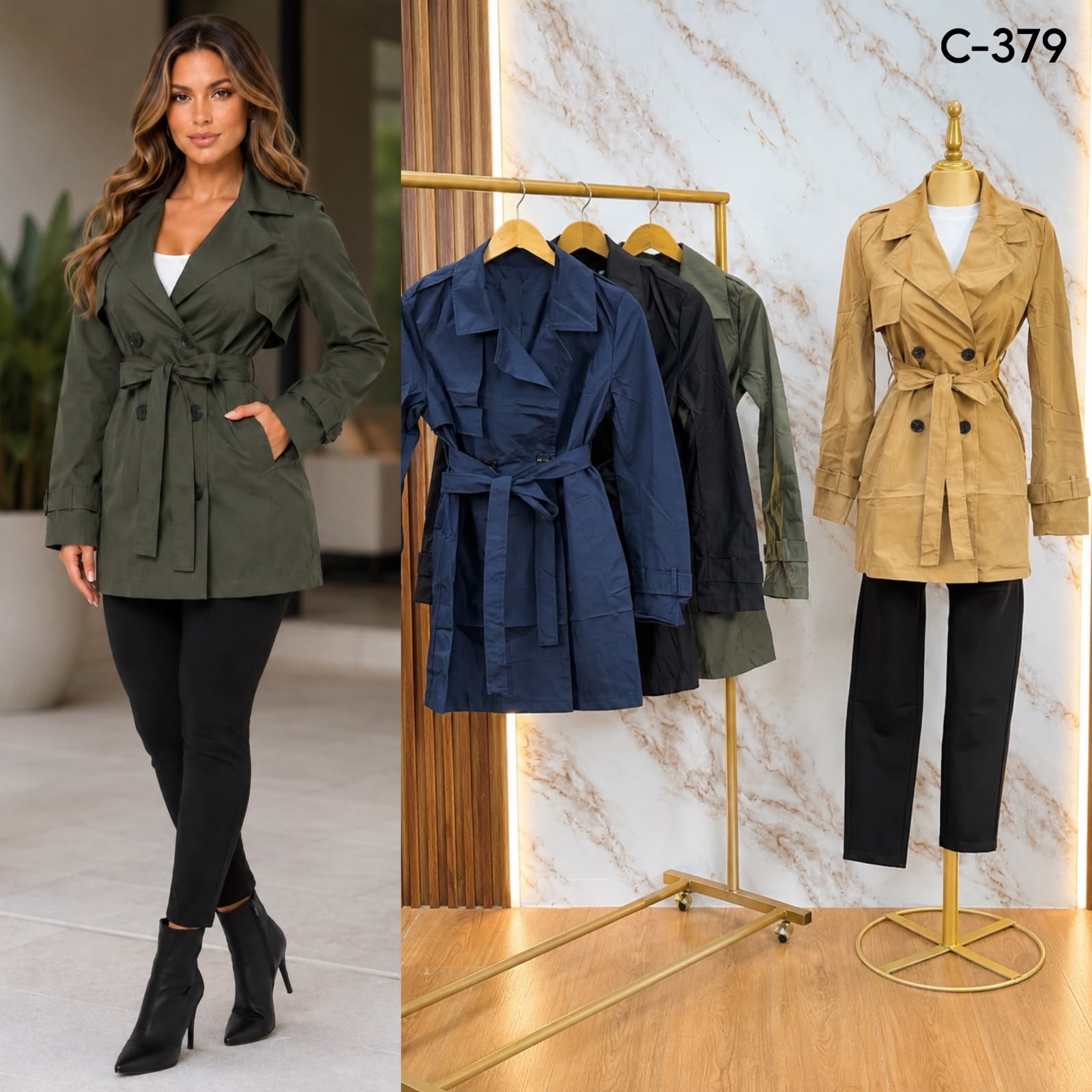 GABARDINA SARGA TWILL 379