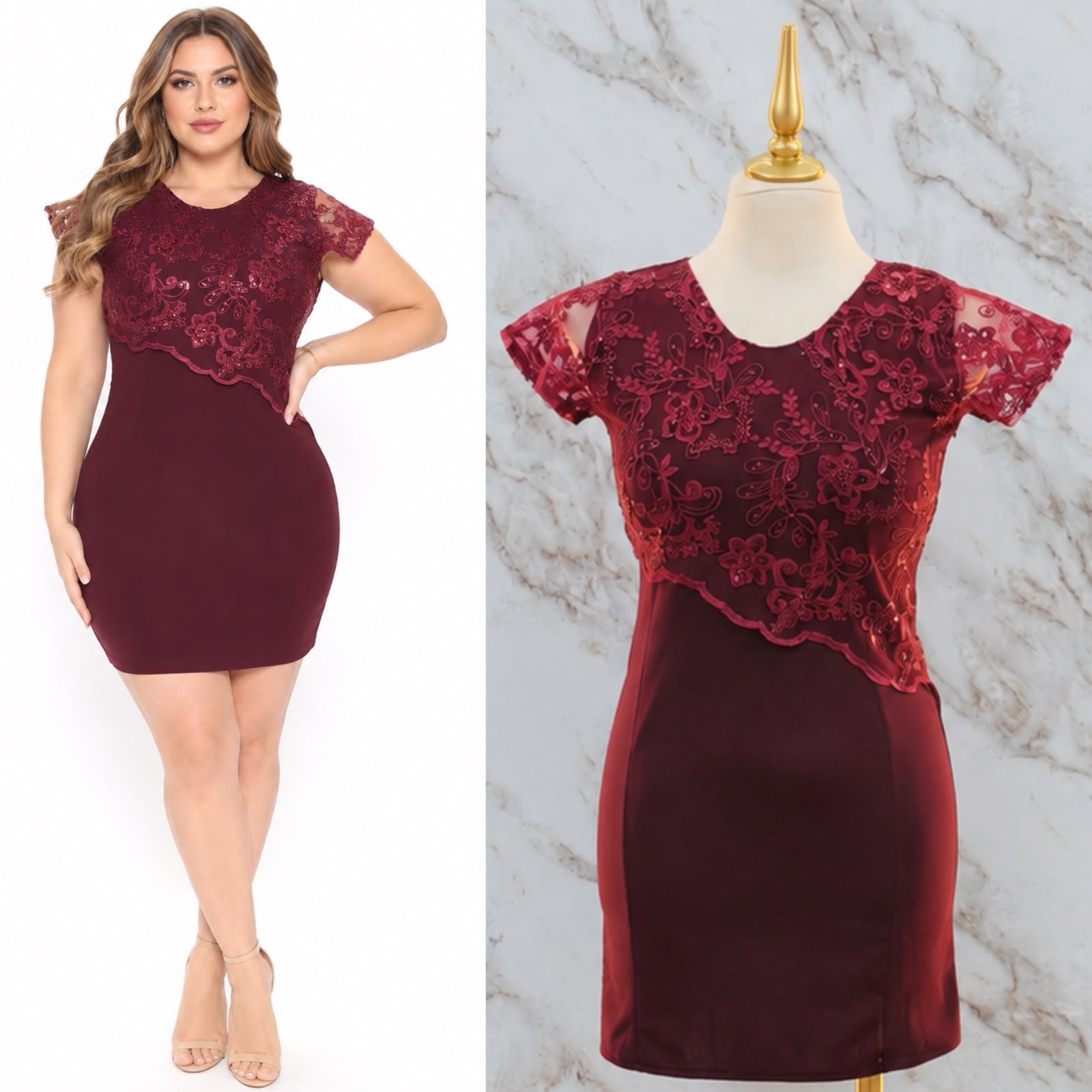VESTIDO DE BORDADO DIAGONAL - Image 6