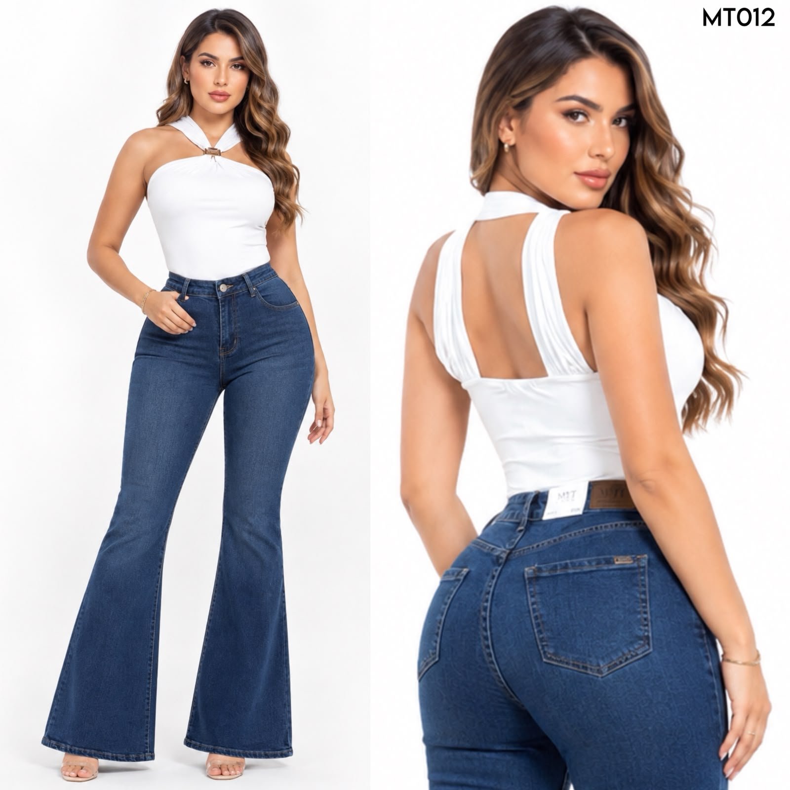 PANTALON /JEANS CORTE ACAMPANADO MT012 - Image 2