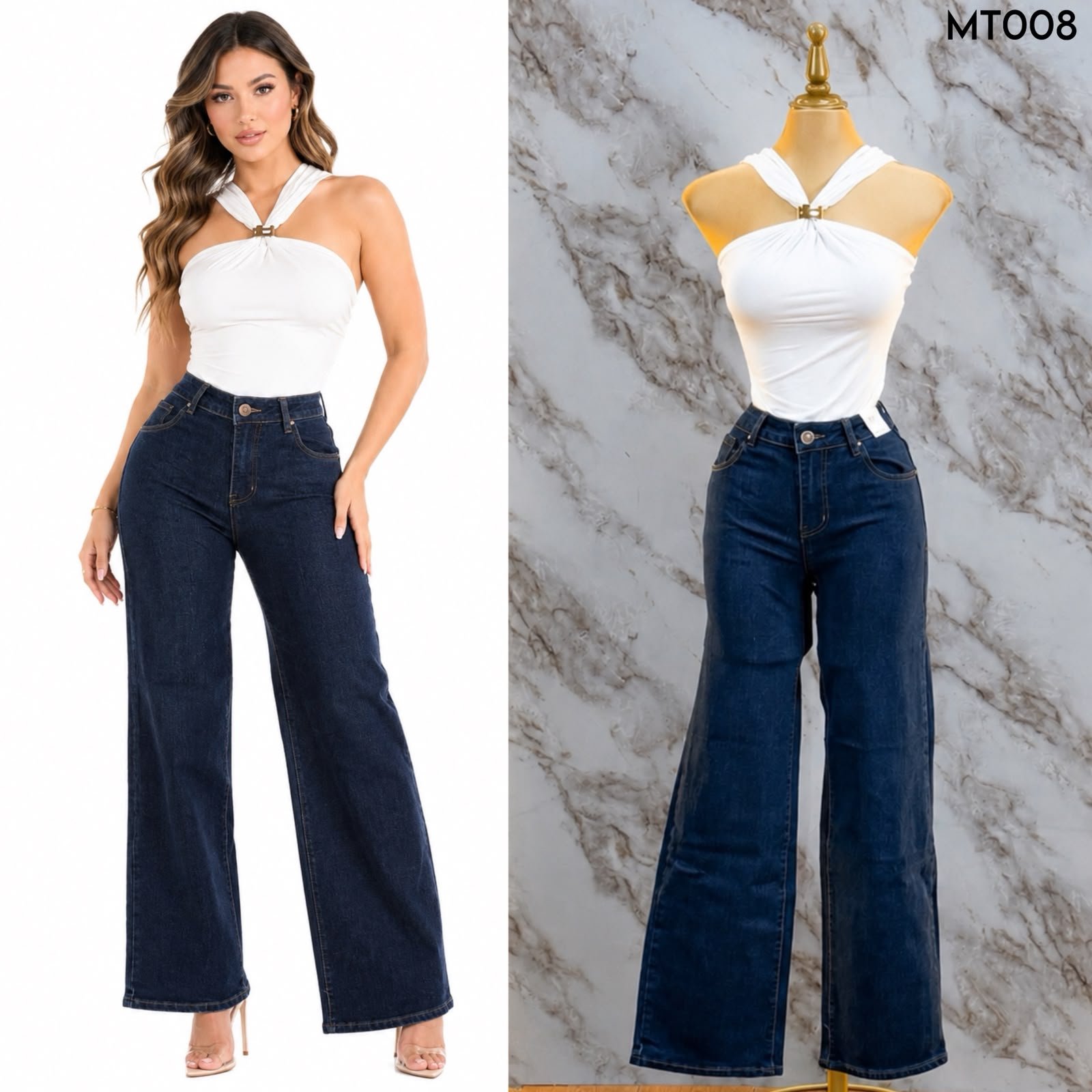 PANTALON /JEANS CORTE WIDE LEG MT 008 - Image 4