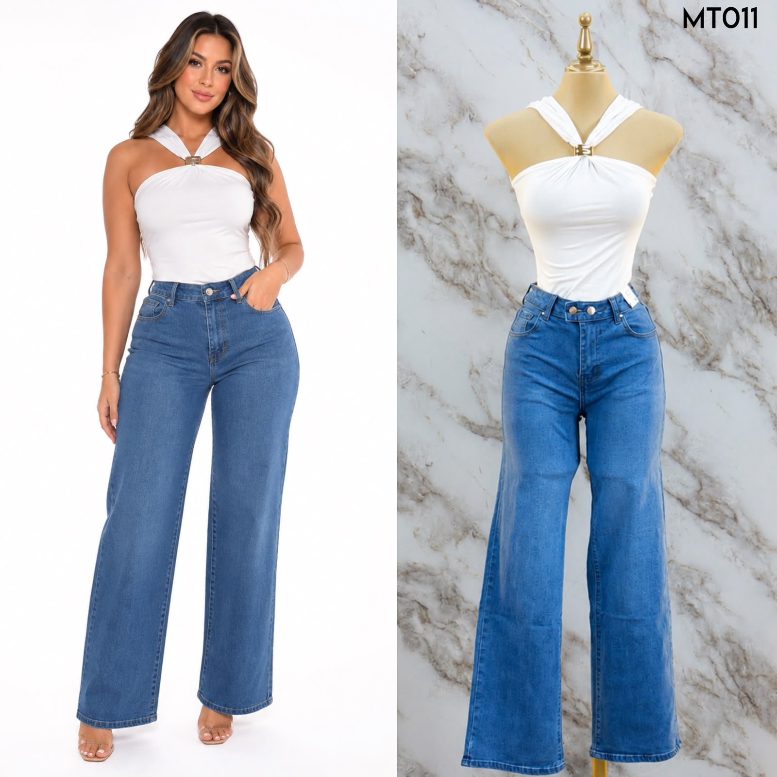PANTALON /JEANS CORTE WIDE LEG MT 011 - Image 2