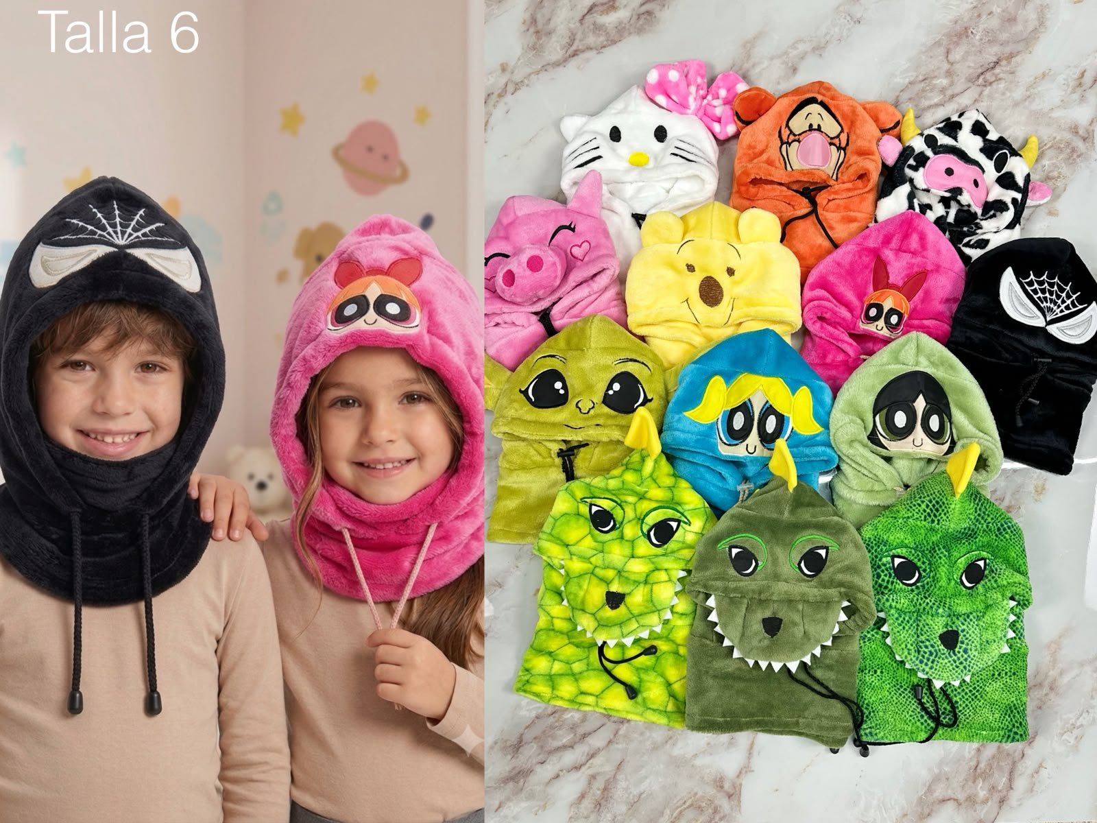 GORROS DE PERSONAJE INFANTIL 4-6