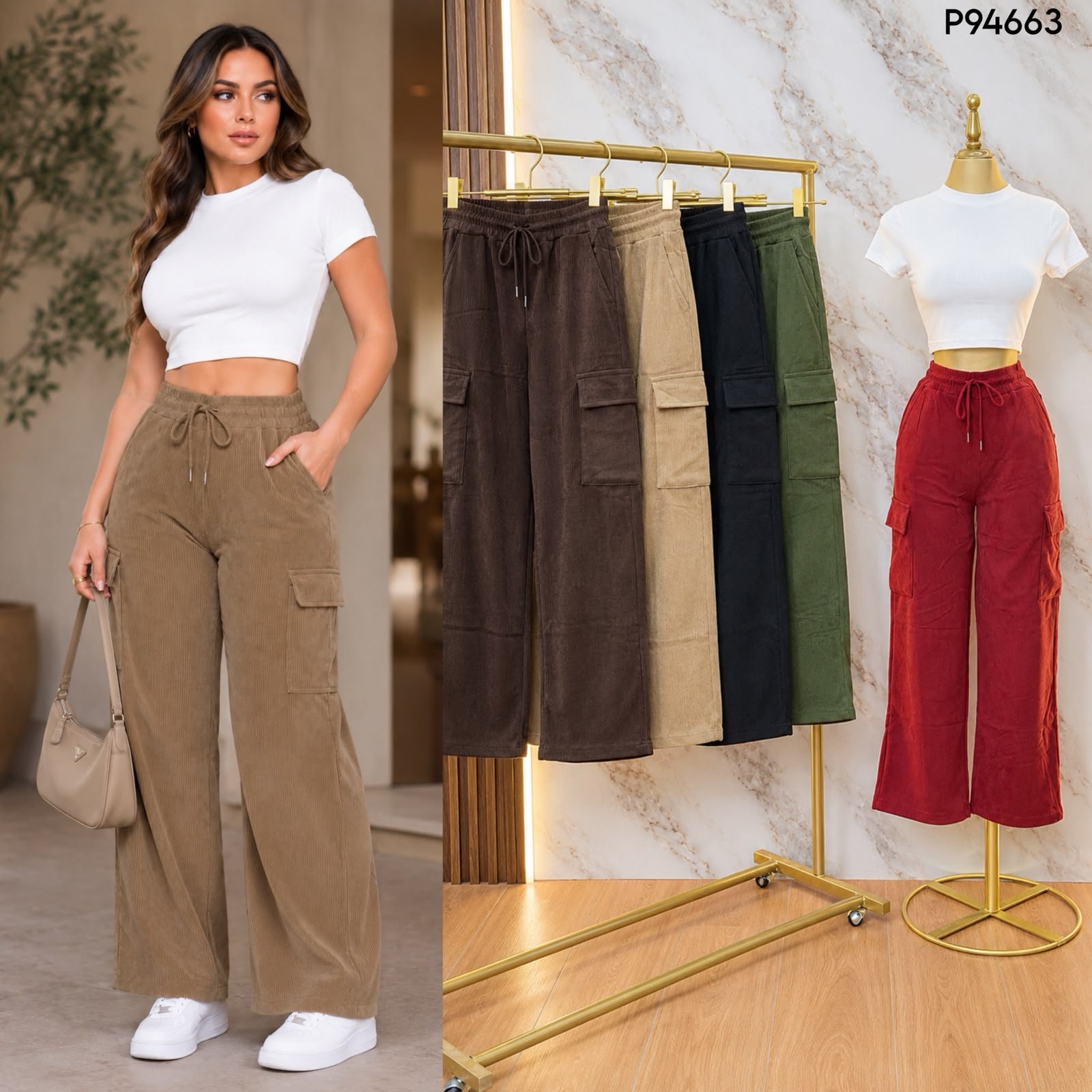 PANTALON CARGO PANA 4663