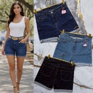 SHORT MEZCLILLA CON PEDRERIA