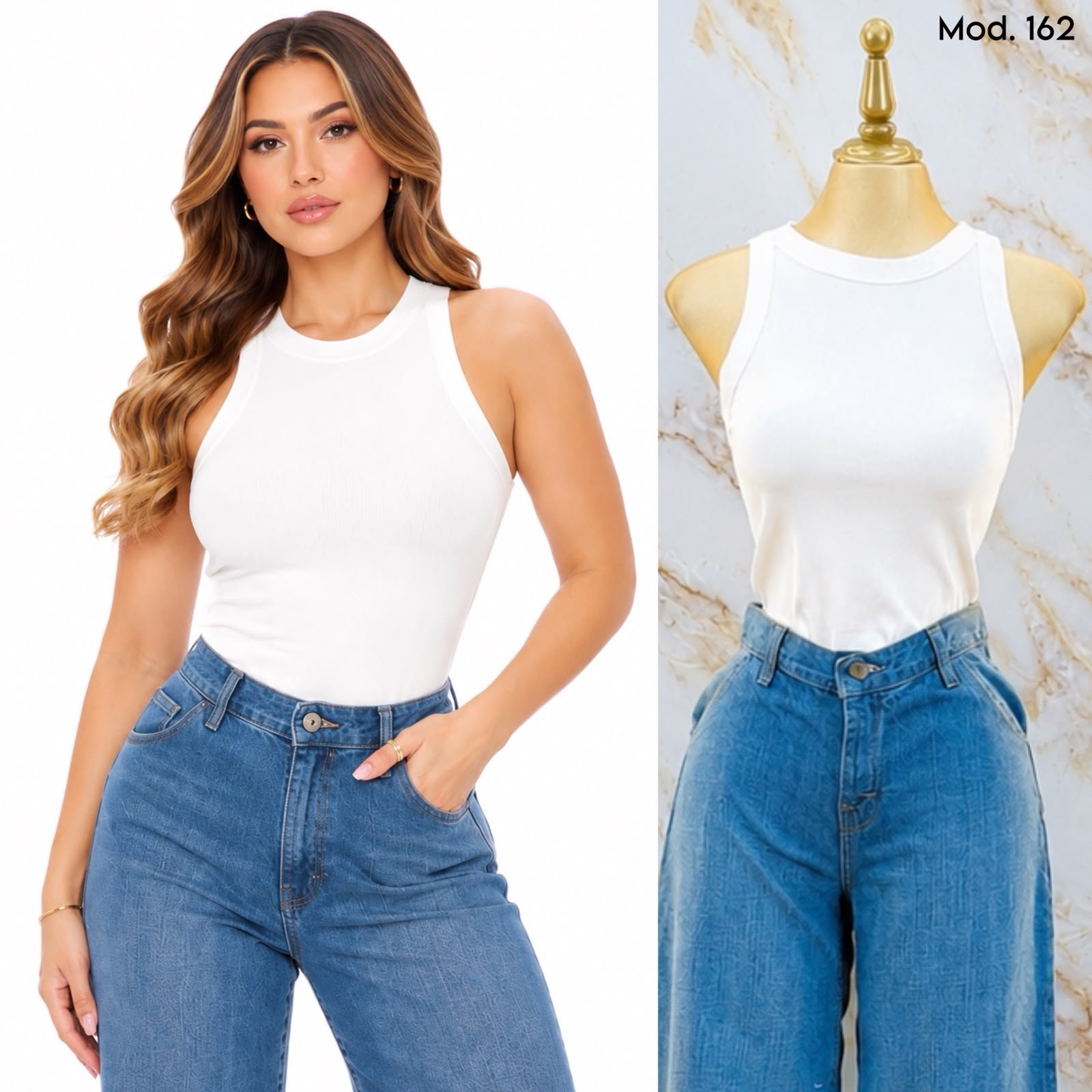 BLUSA BASICA CUELLO HALTER 162 - Image 3