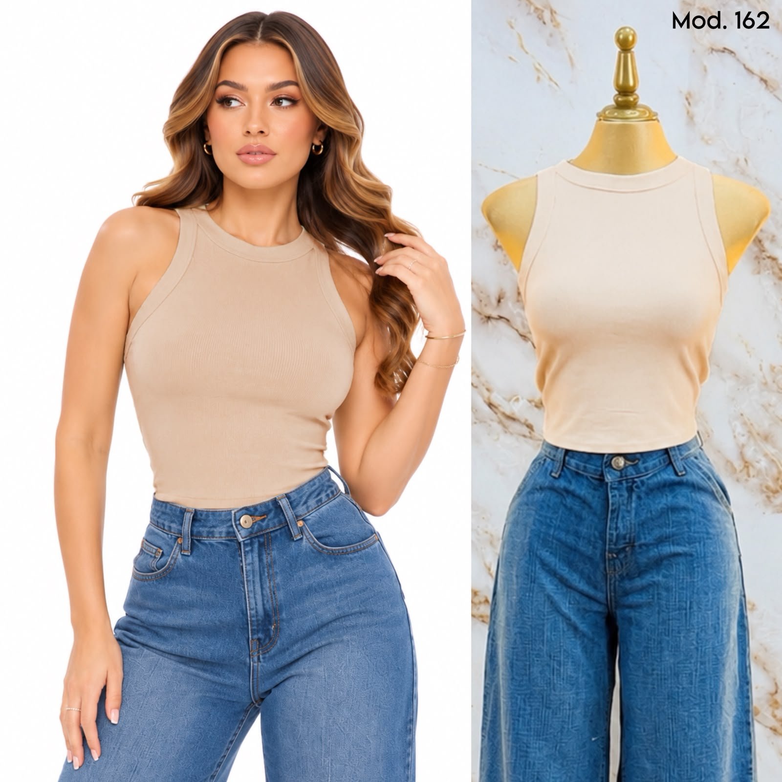 BLUSA BASICA CUELLO HALTER 162 - Image 4