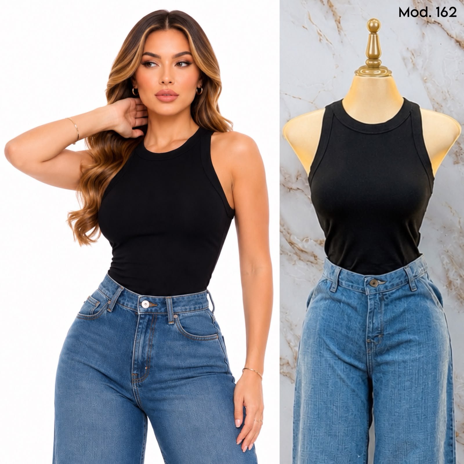 BLUSA BASICA CUELLO HALTER 162 - Image 5