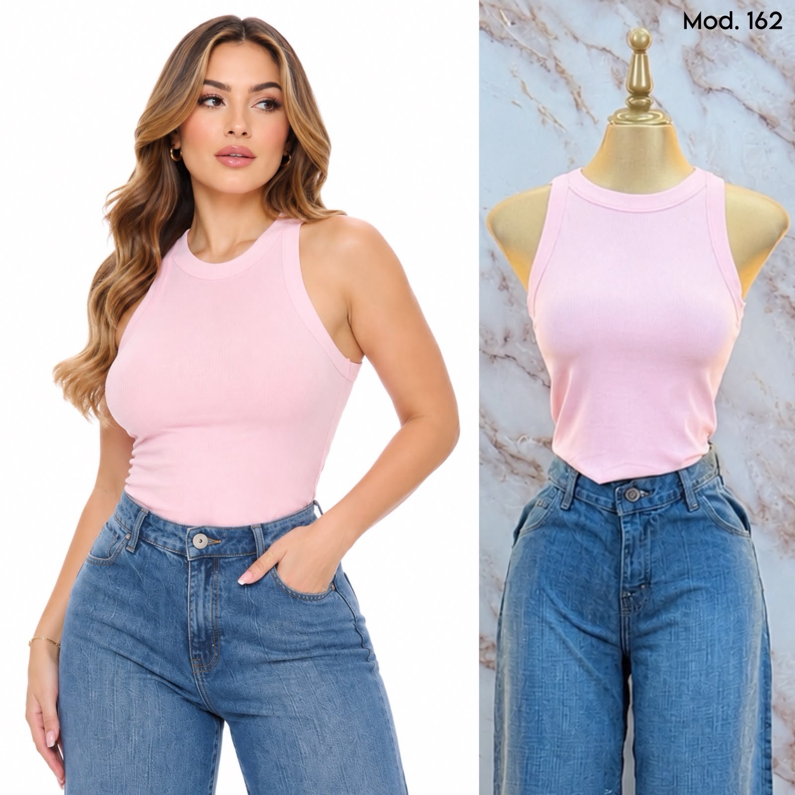 BLUSA BASICA CUELLO HALTER 162 - Image 2