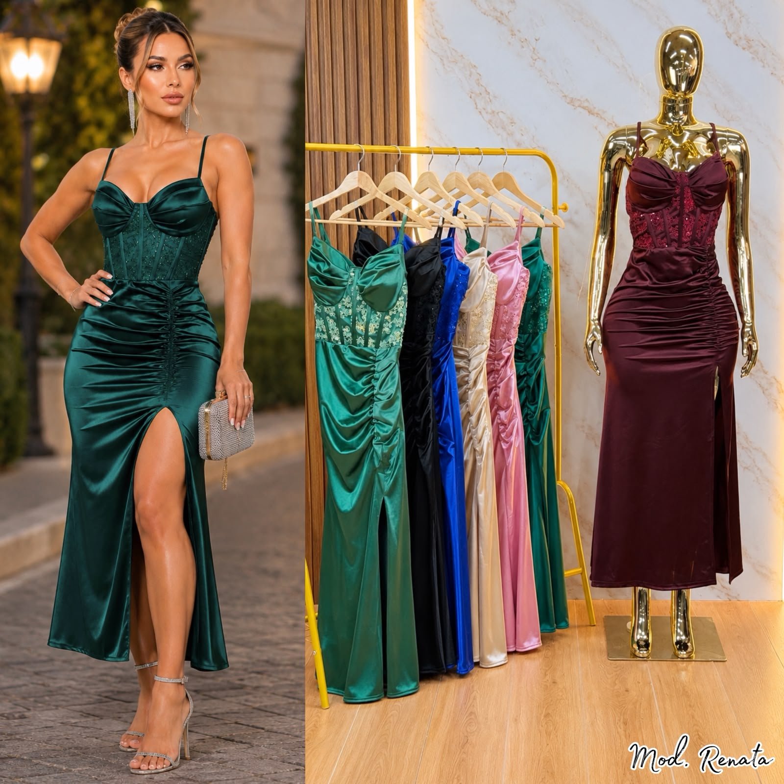 VESTIDO PLUS SIZE DE FIESTA RENATA