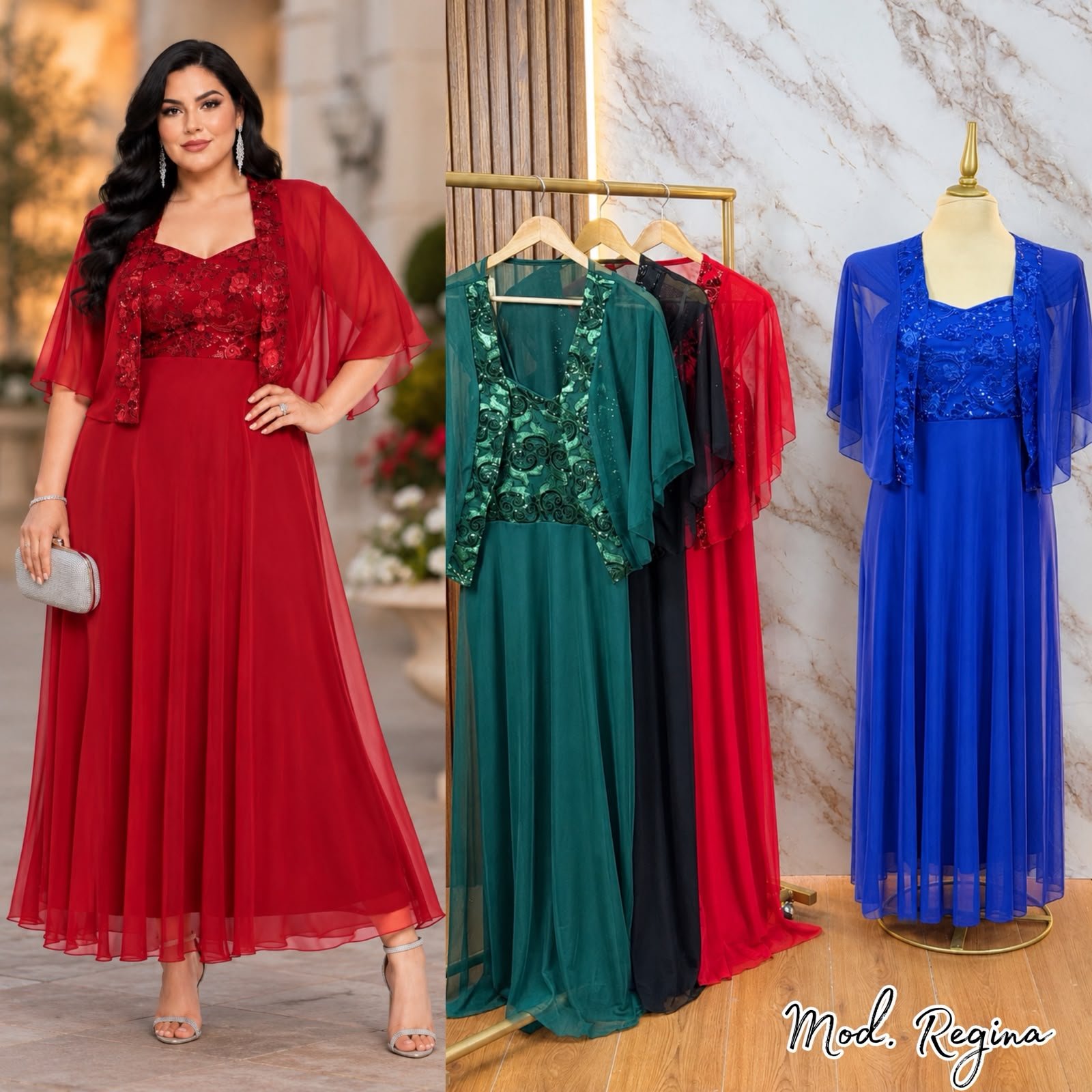 VESTIDO DE FIESTA PLUS REGINA