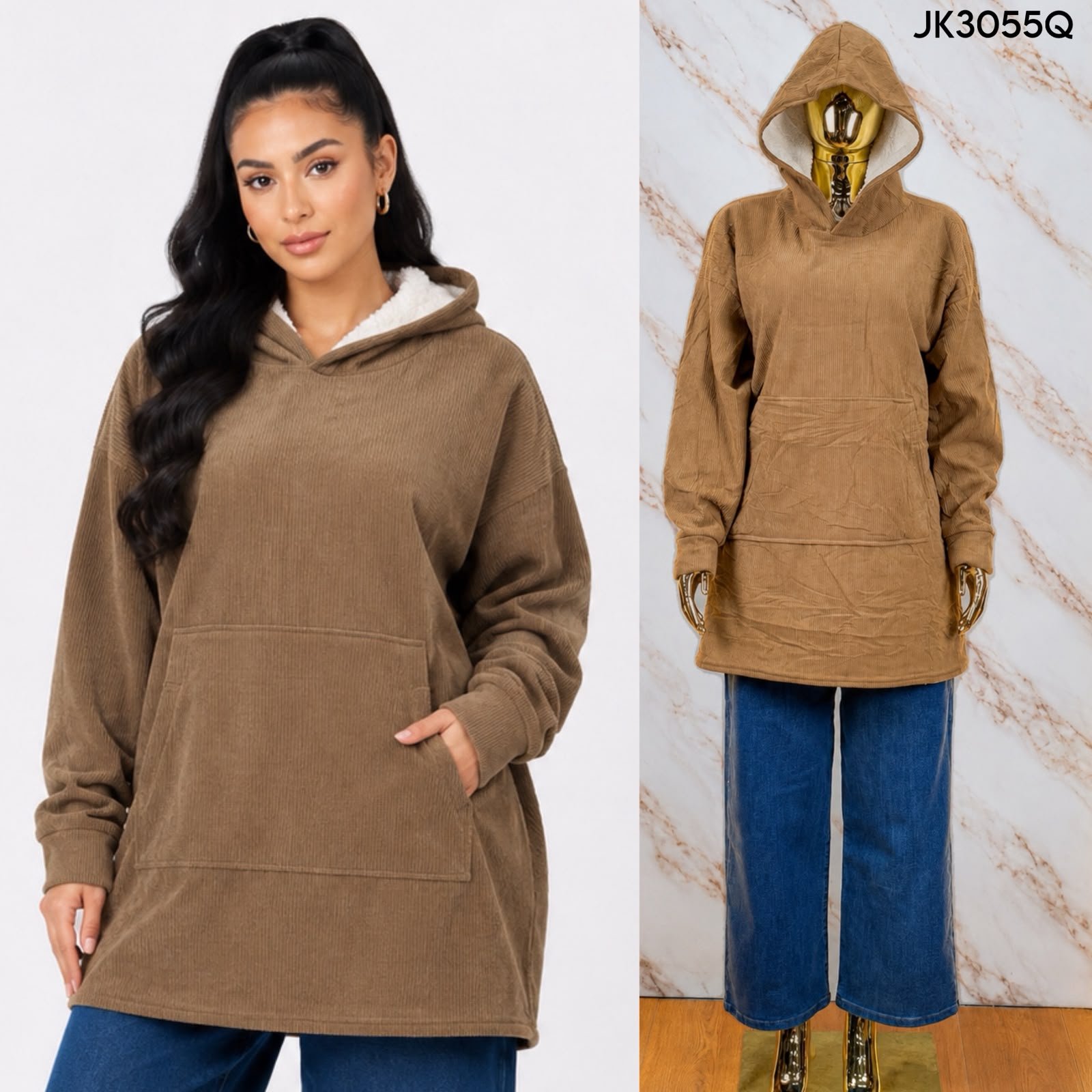 MAXI SUDADERA DE PANA 3055Q - Image 3