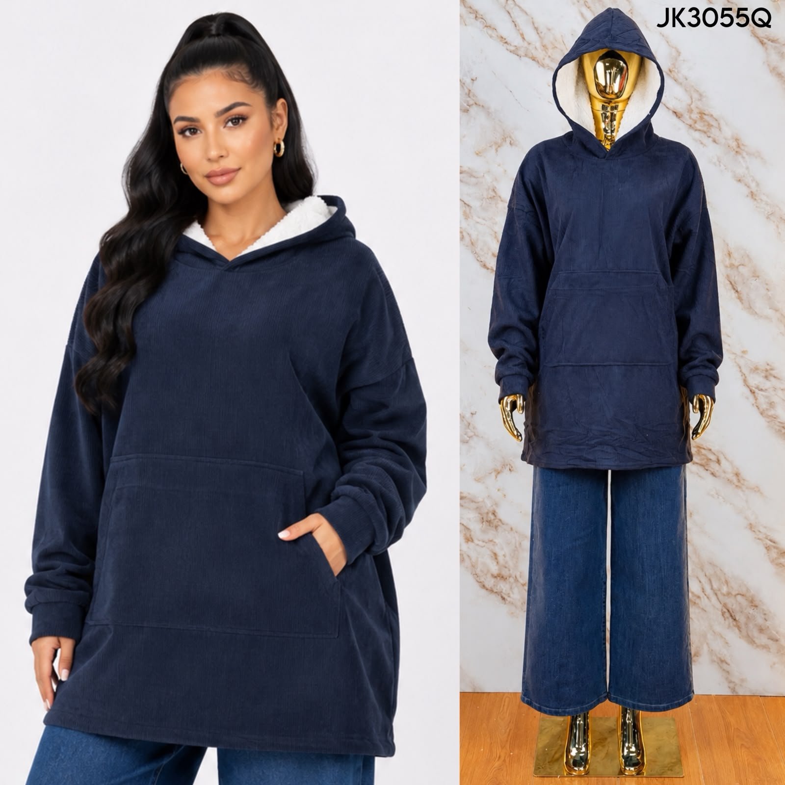 MAXI SUDADERA DE PANA 3055Q - Image 4