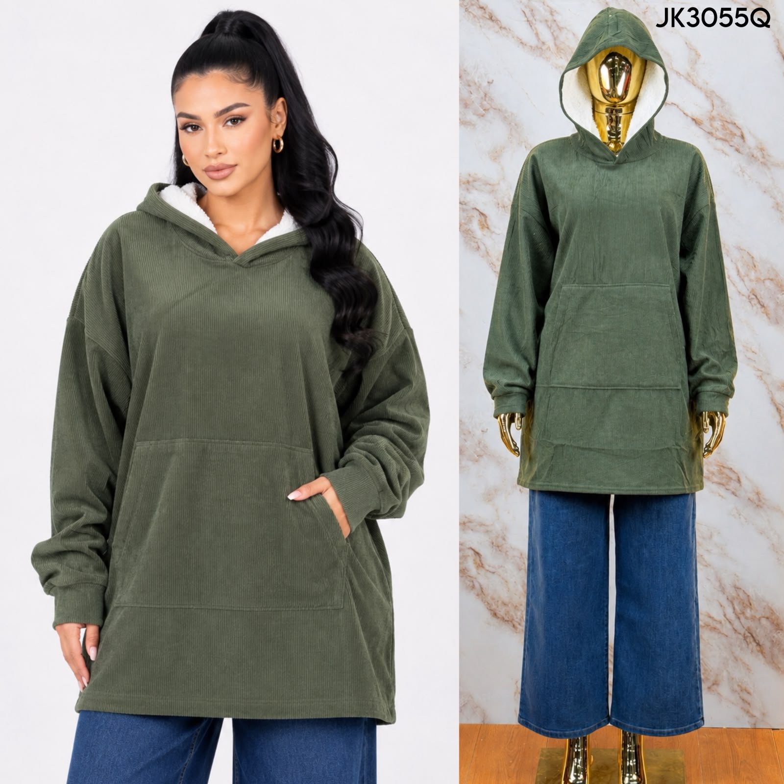 MAXI SUDADERA DE PANA 3055Q - Image 5