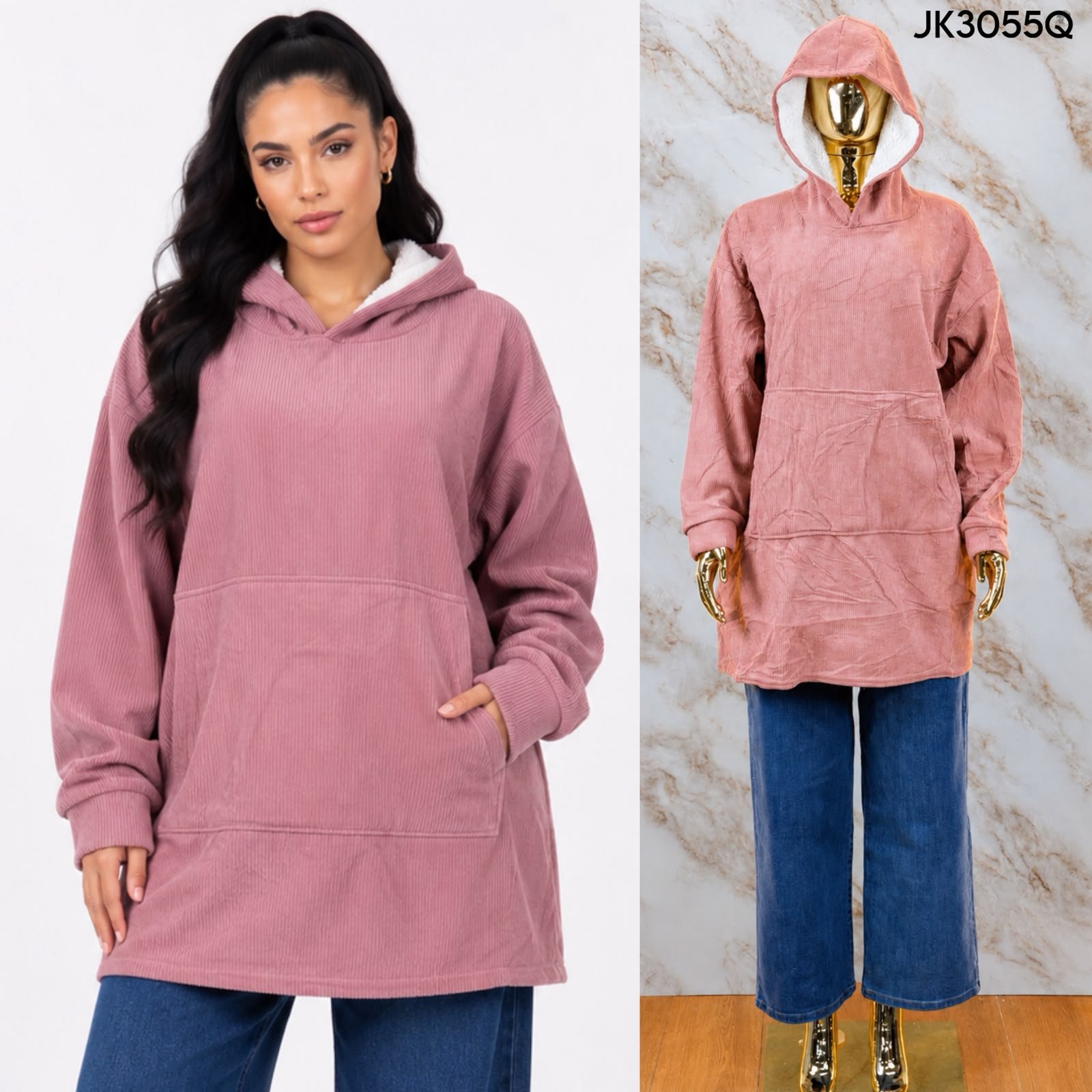 MAXI SUDADERA DE PANA 3055Q - Image 2