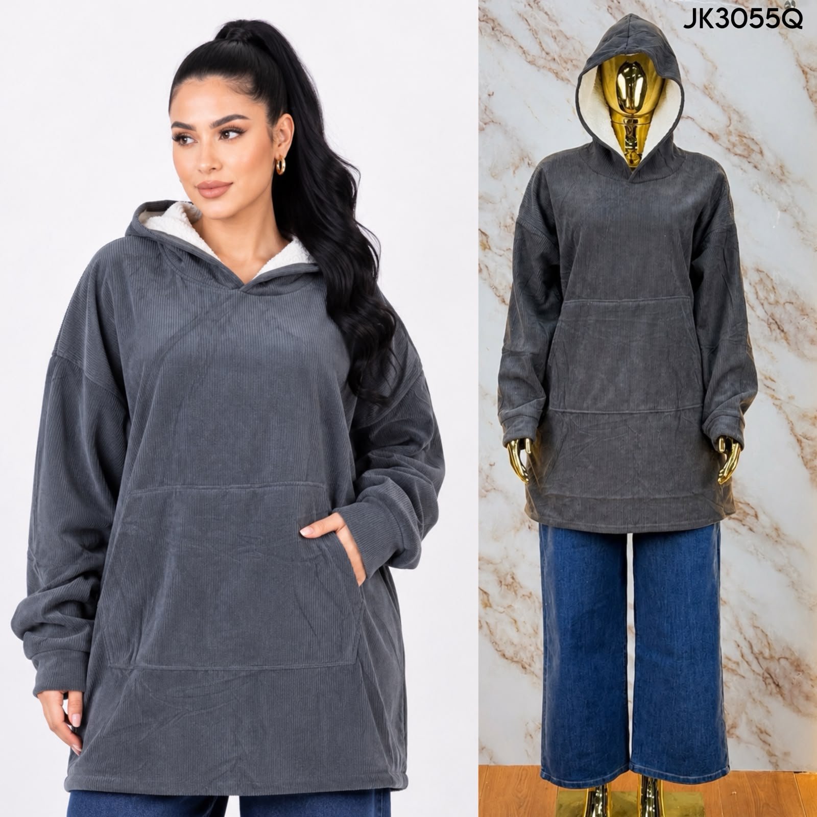 MAXI SUDADERA DE PANA 3055Q - Image 7