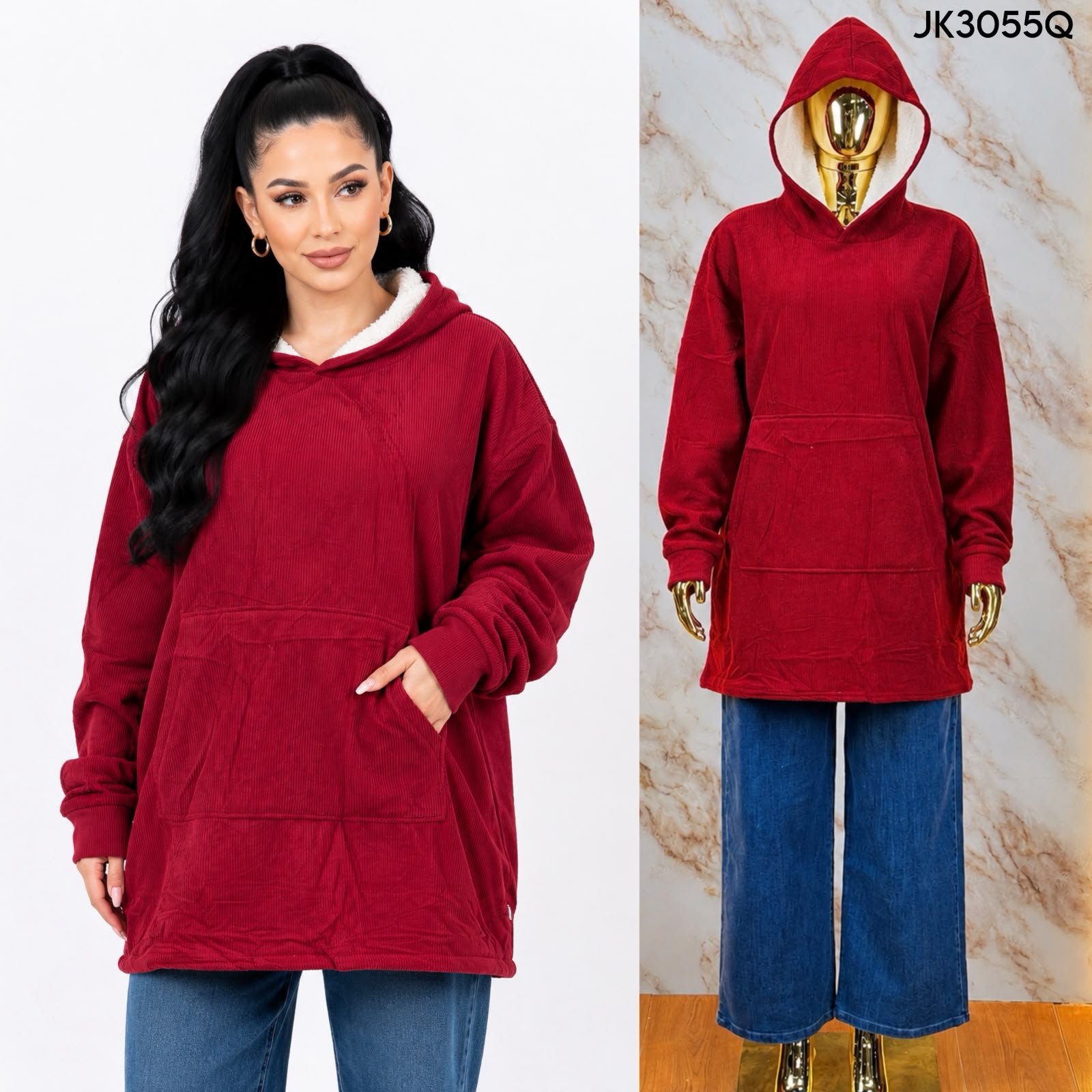 MAXI SUDADERA DE PANA 3055Q - Image 8