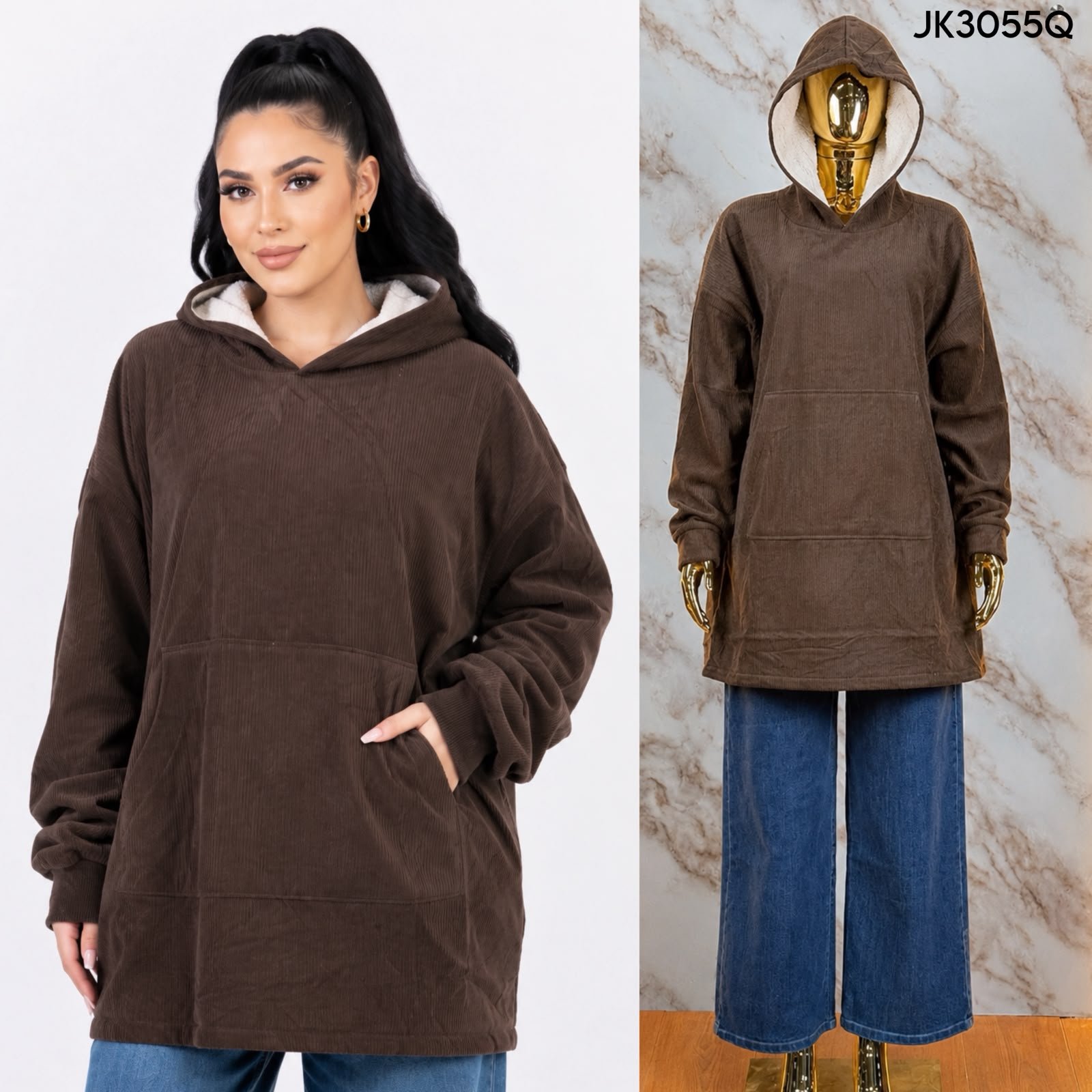 MAXI SUDADERA DE PANA 3055Q - Image 9
