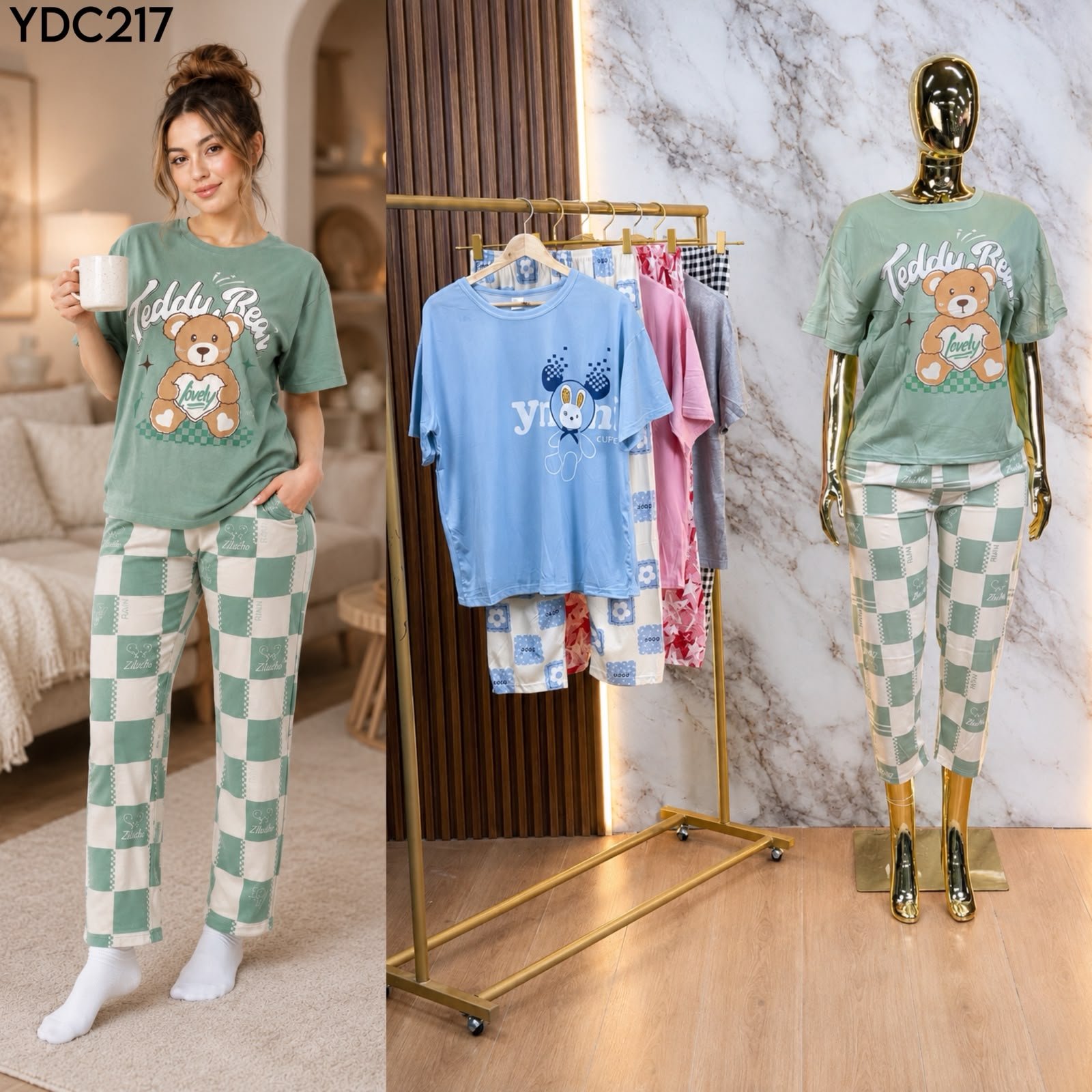 PIJAMA DE PANTALON ESTAMPADO C217