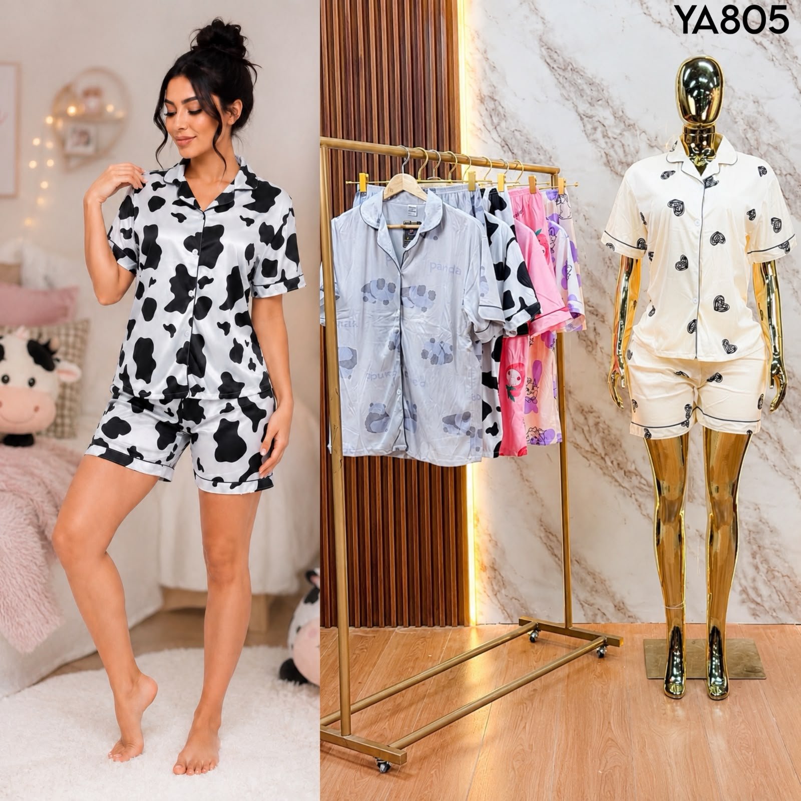 PIJAMA DE CAMISA + SHORT A805