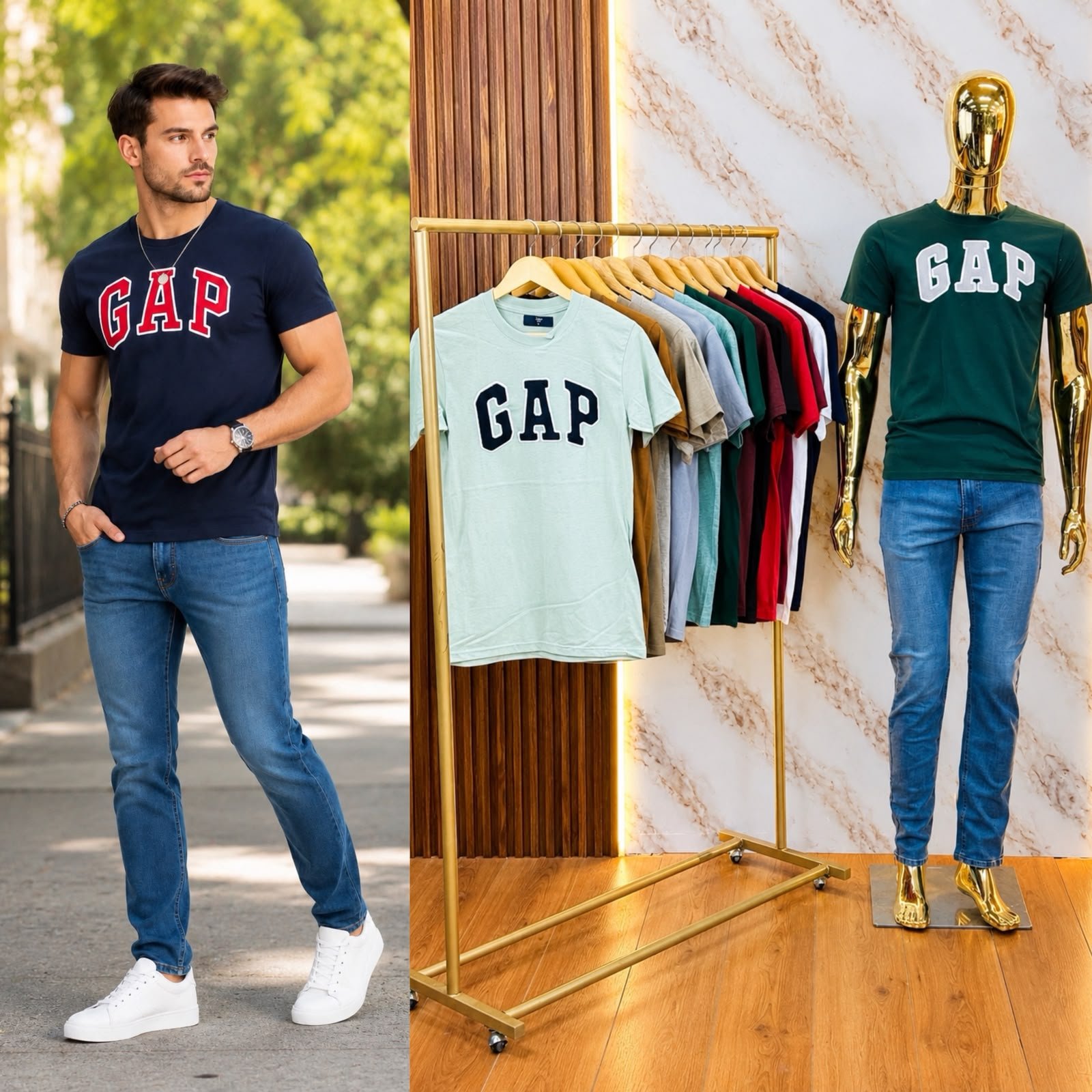 PLAYERA MANGA CORTA GAP BORDADO