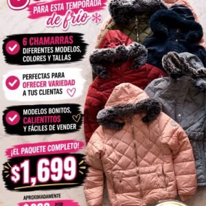 PAQUETE DE 6 CHAMARRAS DE FRIO