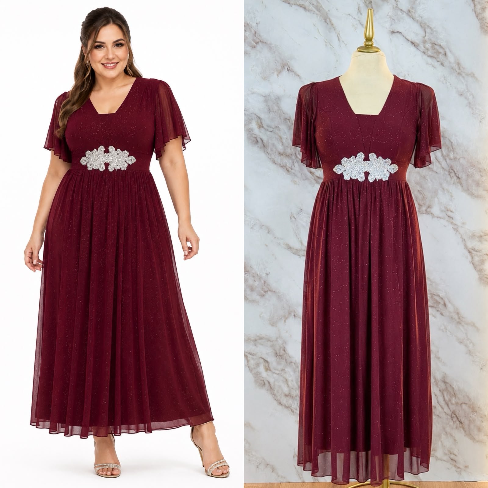VESTIDO CURVY CON APLICACION PAULINA - Image 2