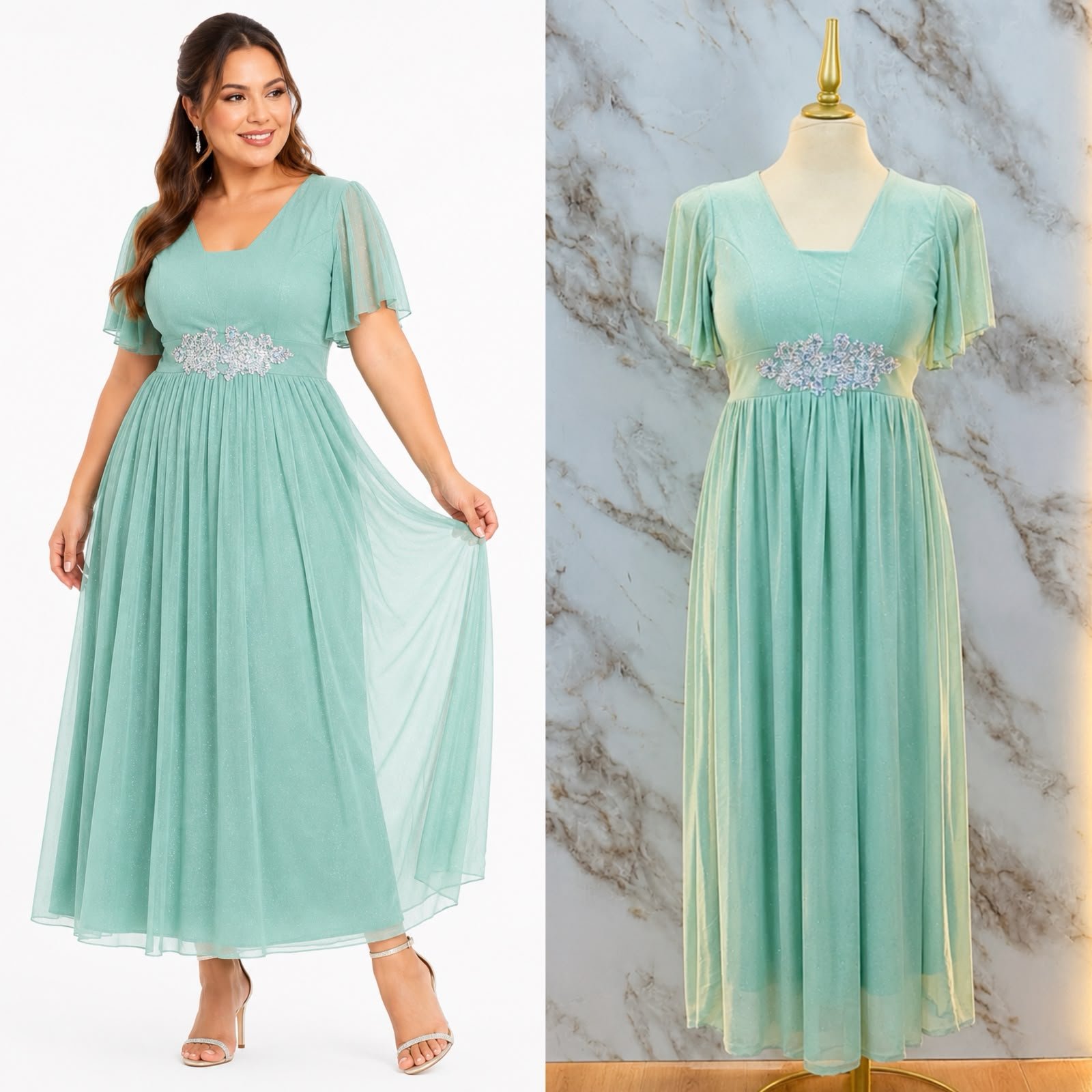 VESTIDO CURVY CON APLICACION PAULINA - Image 5