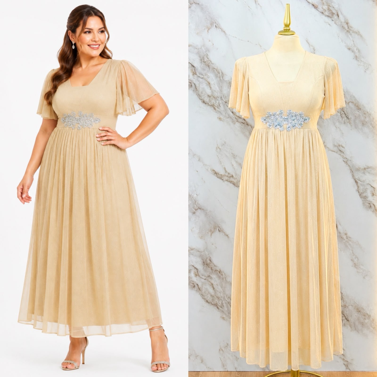 VESTIDO CURVY CON APLICACION PAULINA - Image 7