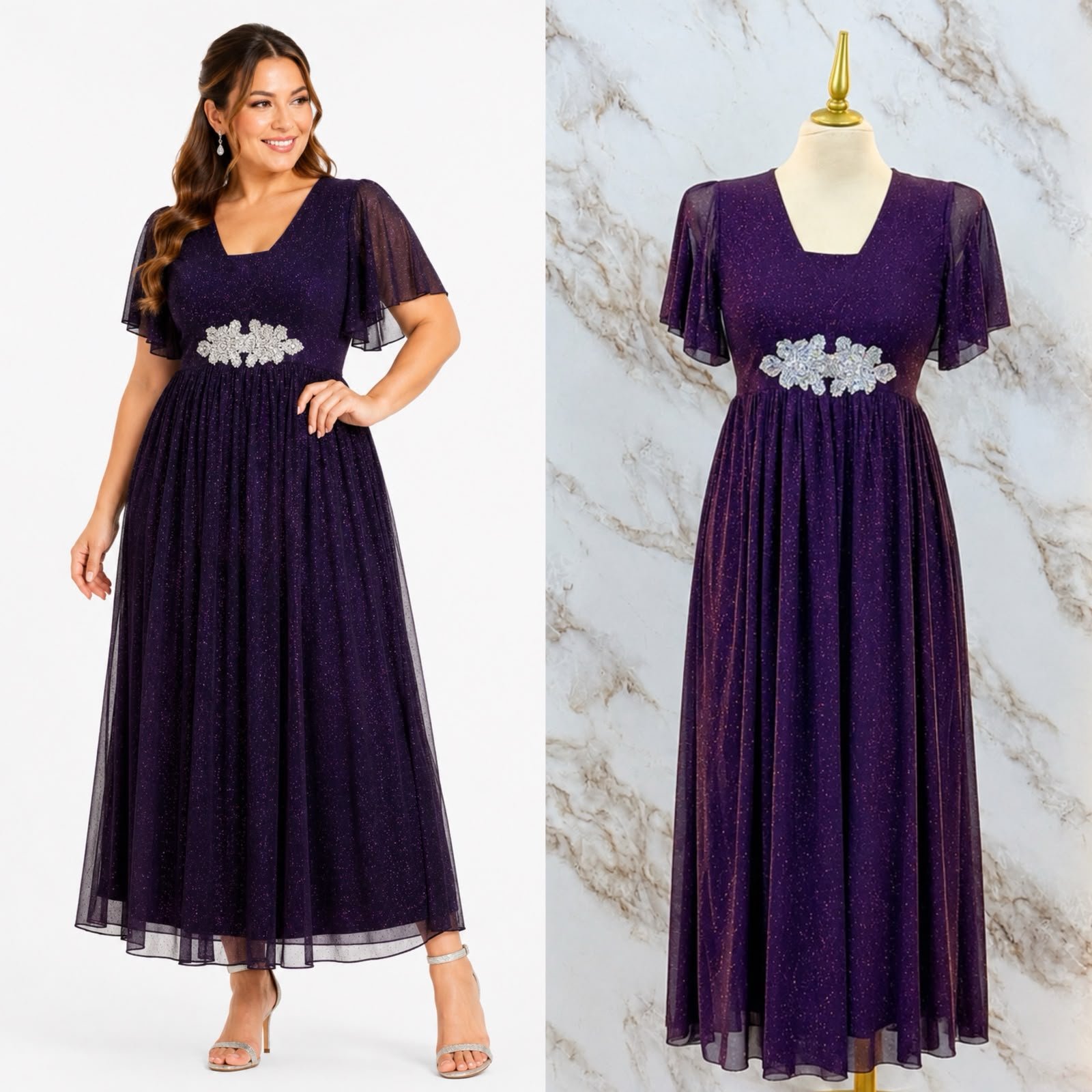 VESTIDO CURVY CON APLICACION PAULINA - Image 6